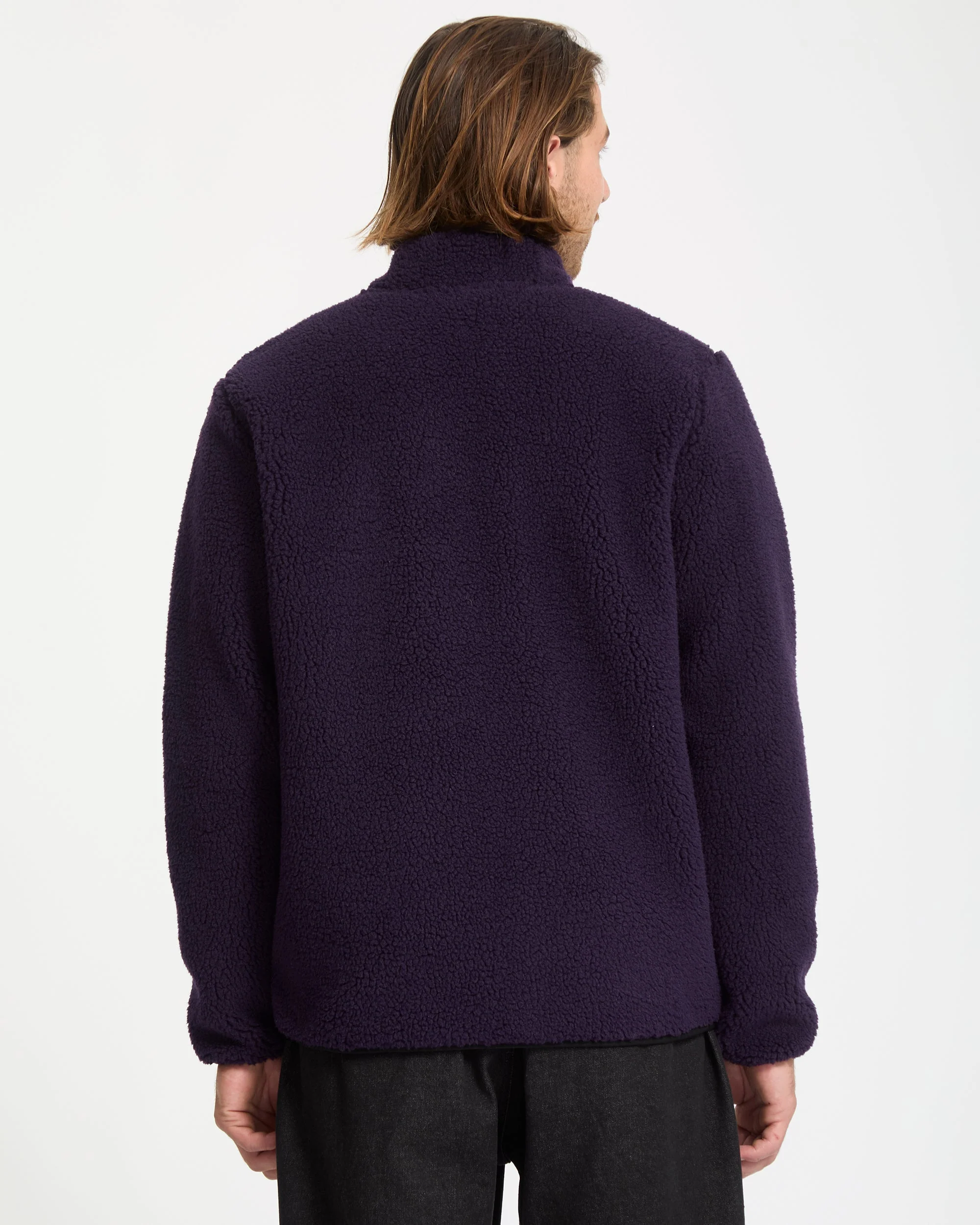Sweat Sherpa Zippé Muzzer Fuzzar - Dark Purple - Image 2