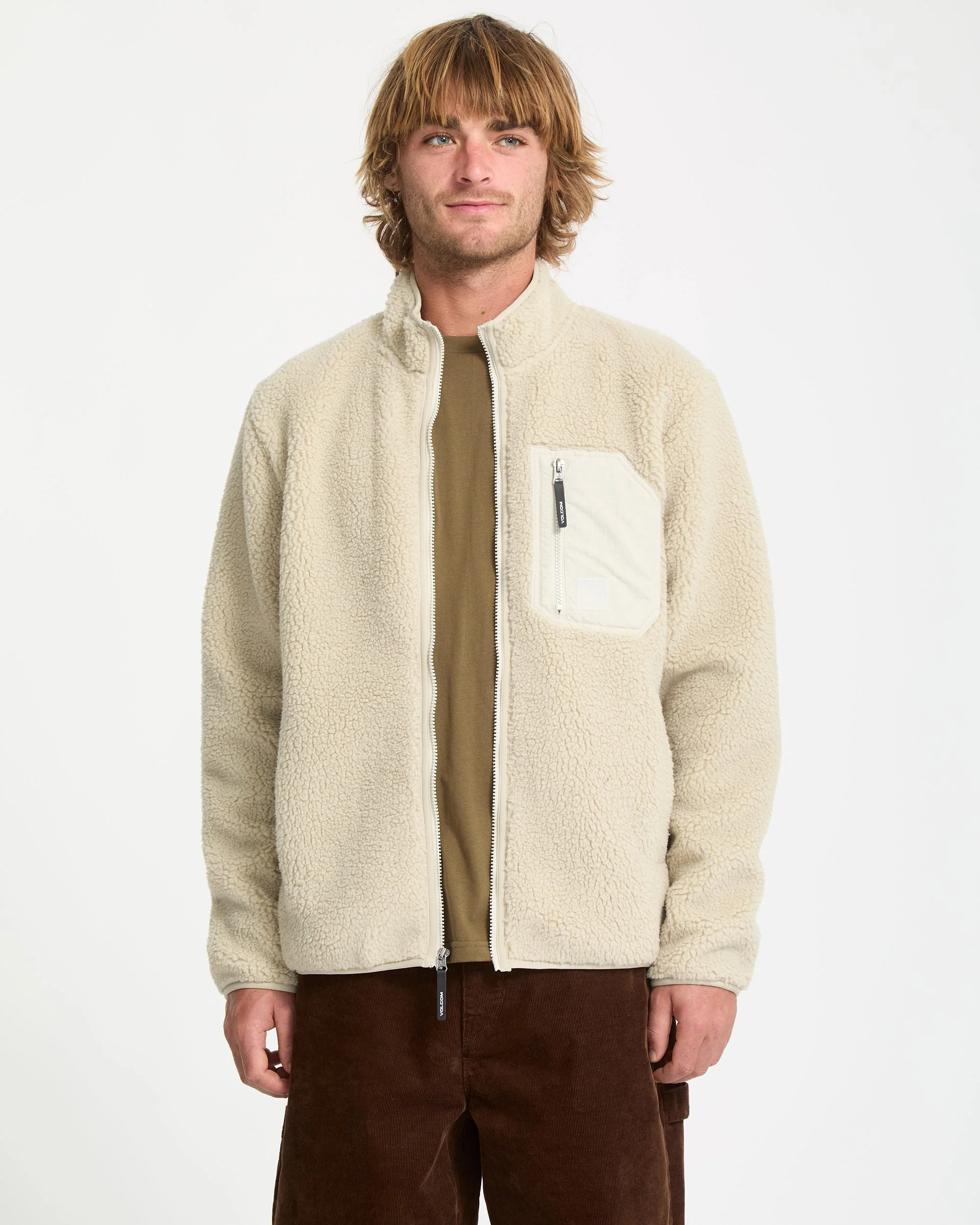 Sweat Sherpa Zippé Muzzer Fuzzar - Stone