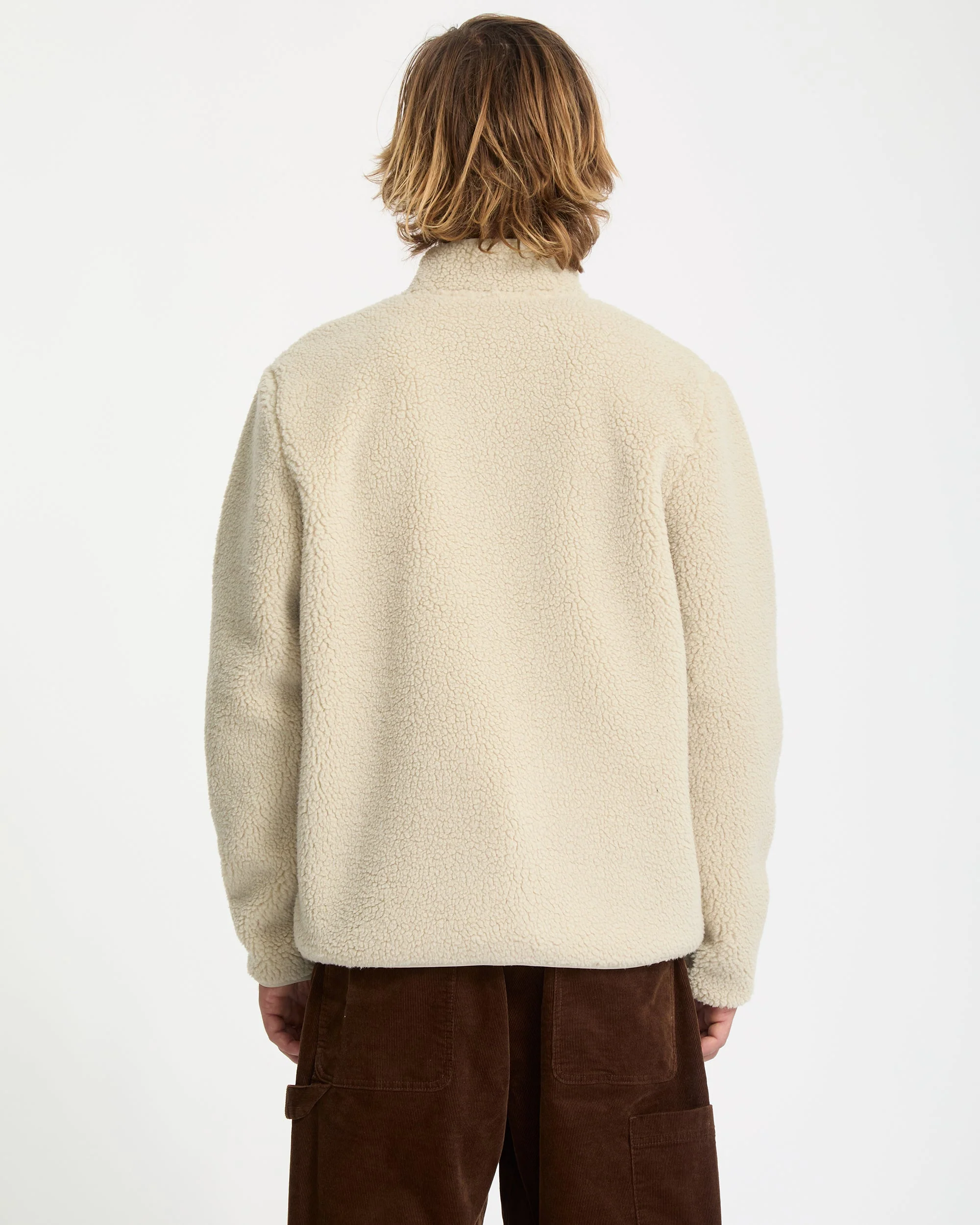 Sweat Sherpa Zippé Muzzer Fuzzar - Stone - Image 2