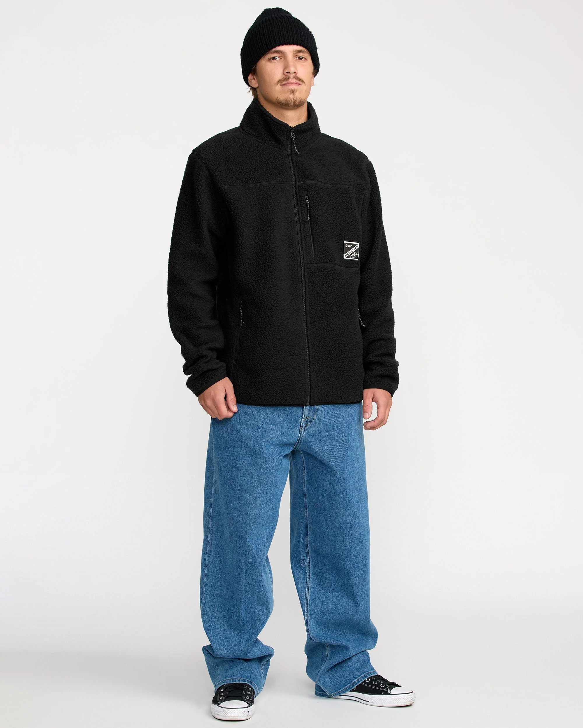 Veste zippée en sherpa Nelson - Black - Image 4