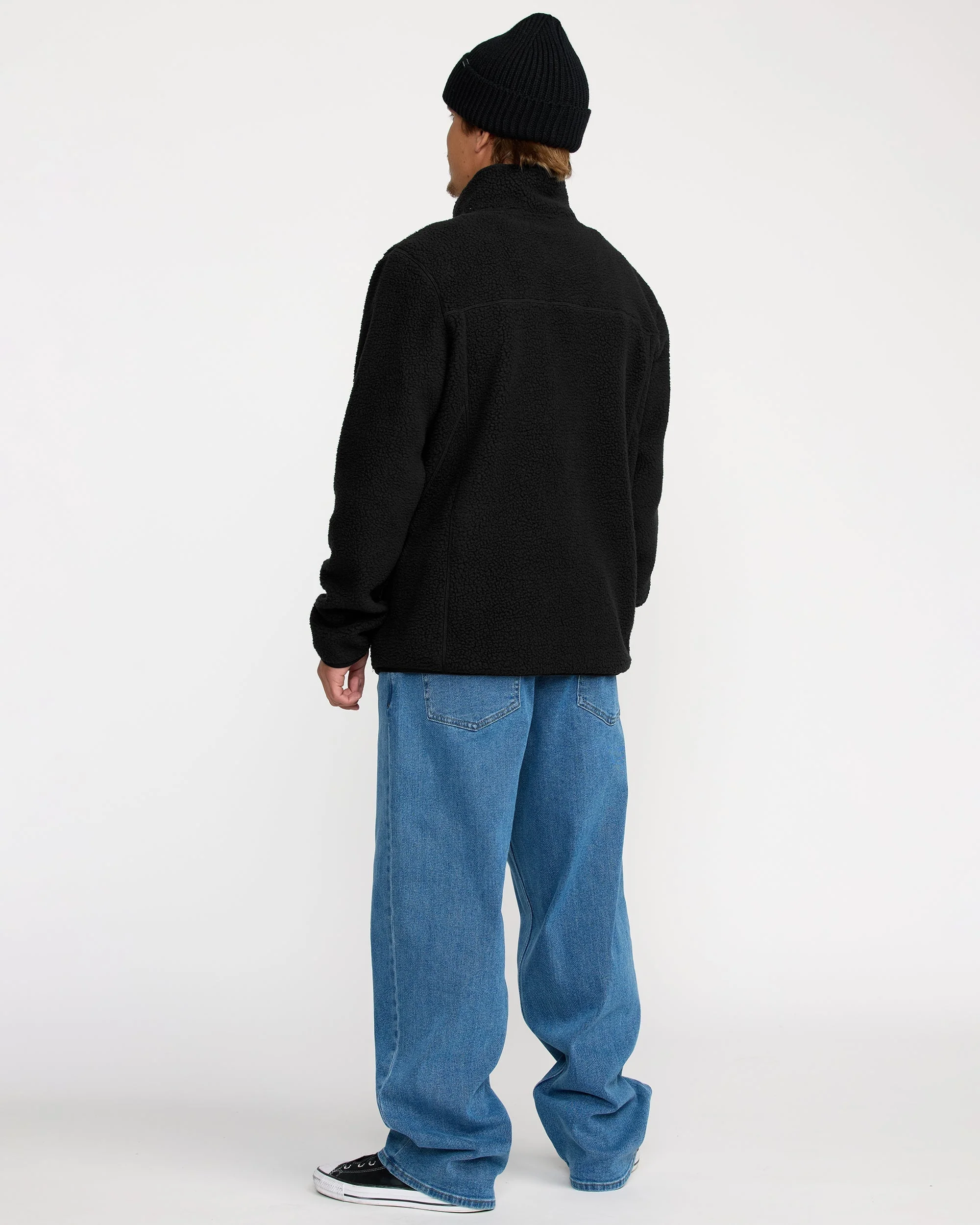 Veste zippée en sherpa Nelson - Black - Image 5