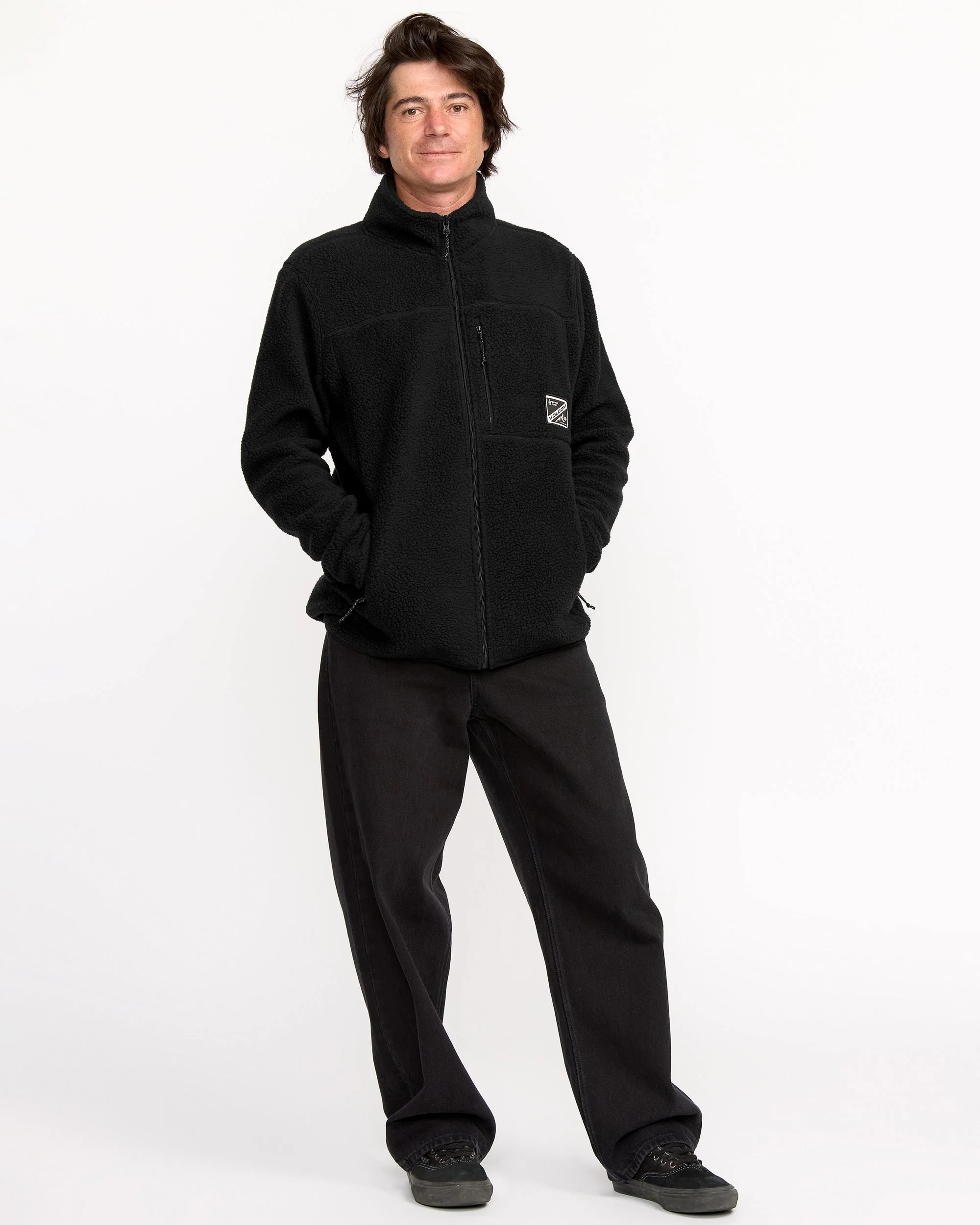 Veste zippée en sherpa Nelson - Black - Image 7