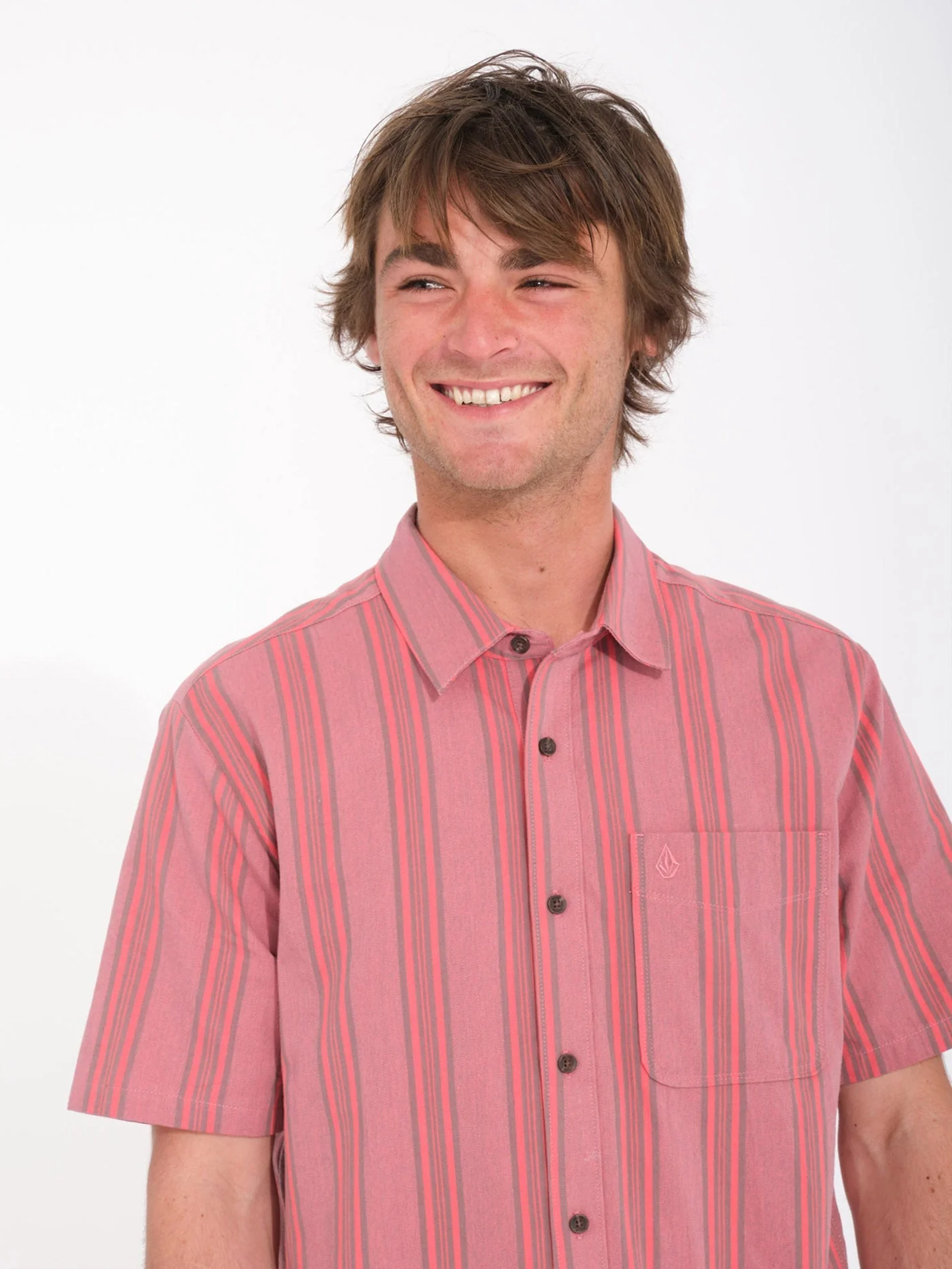 Chemise rayée Newbar - WASHED RUBY - Image 3