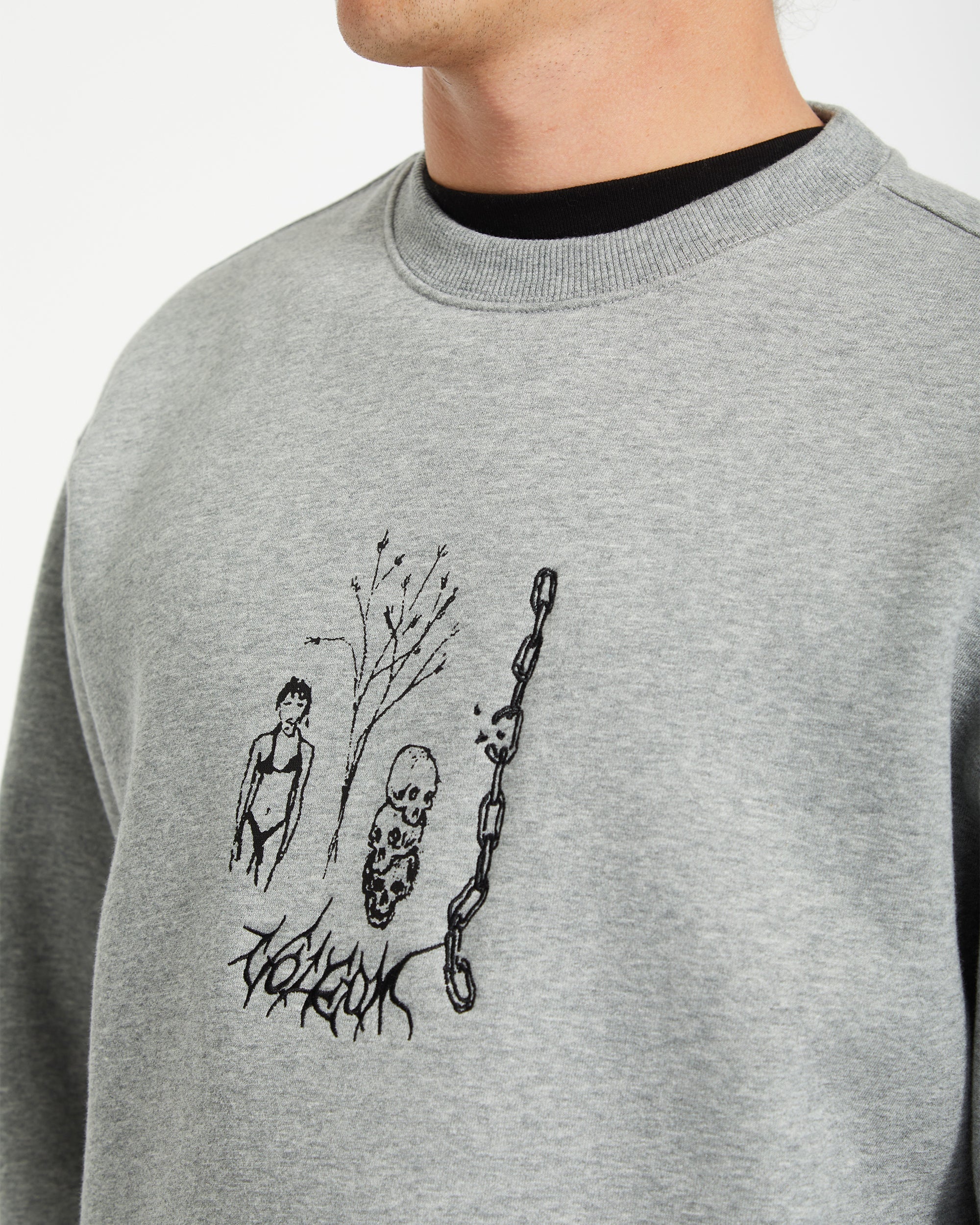 Sweatshirt Noder - HEATHER GREY - Image 5