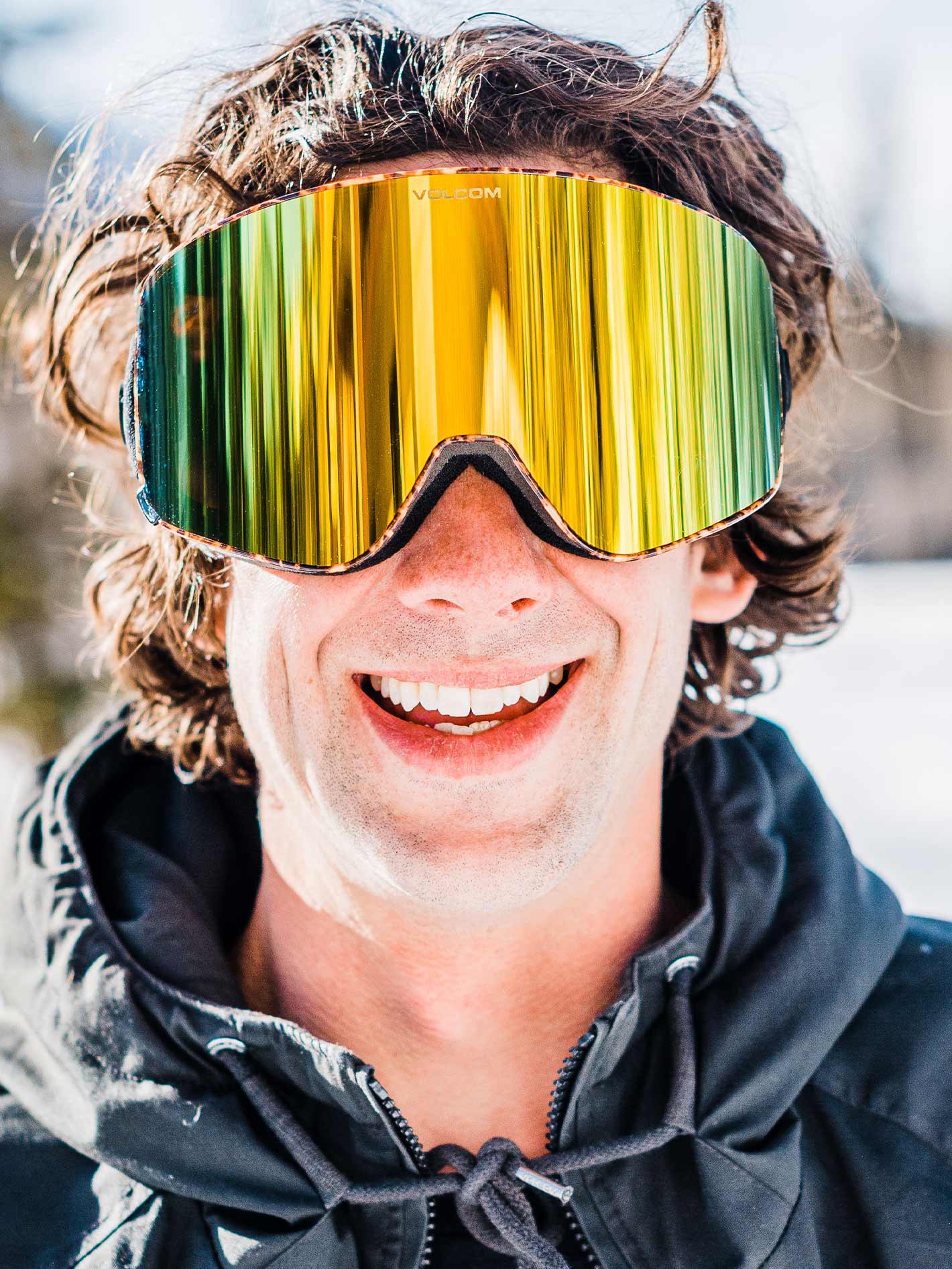 Masque de snow Odyssey Giraffe/Black (+ Bonus Lens) - Gold Chrome - Image 2