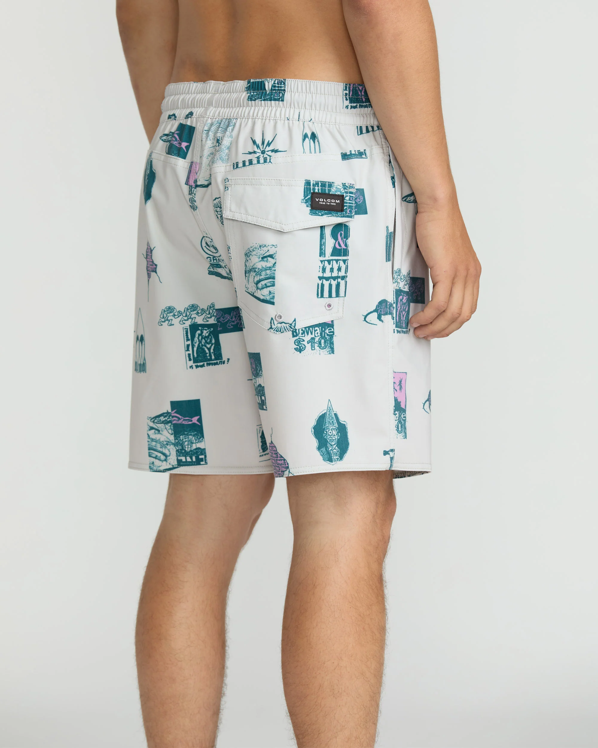 Boardshort Psyche Cotton Trunk 17" - Stone - Image 5