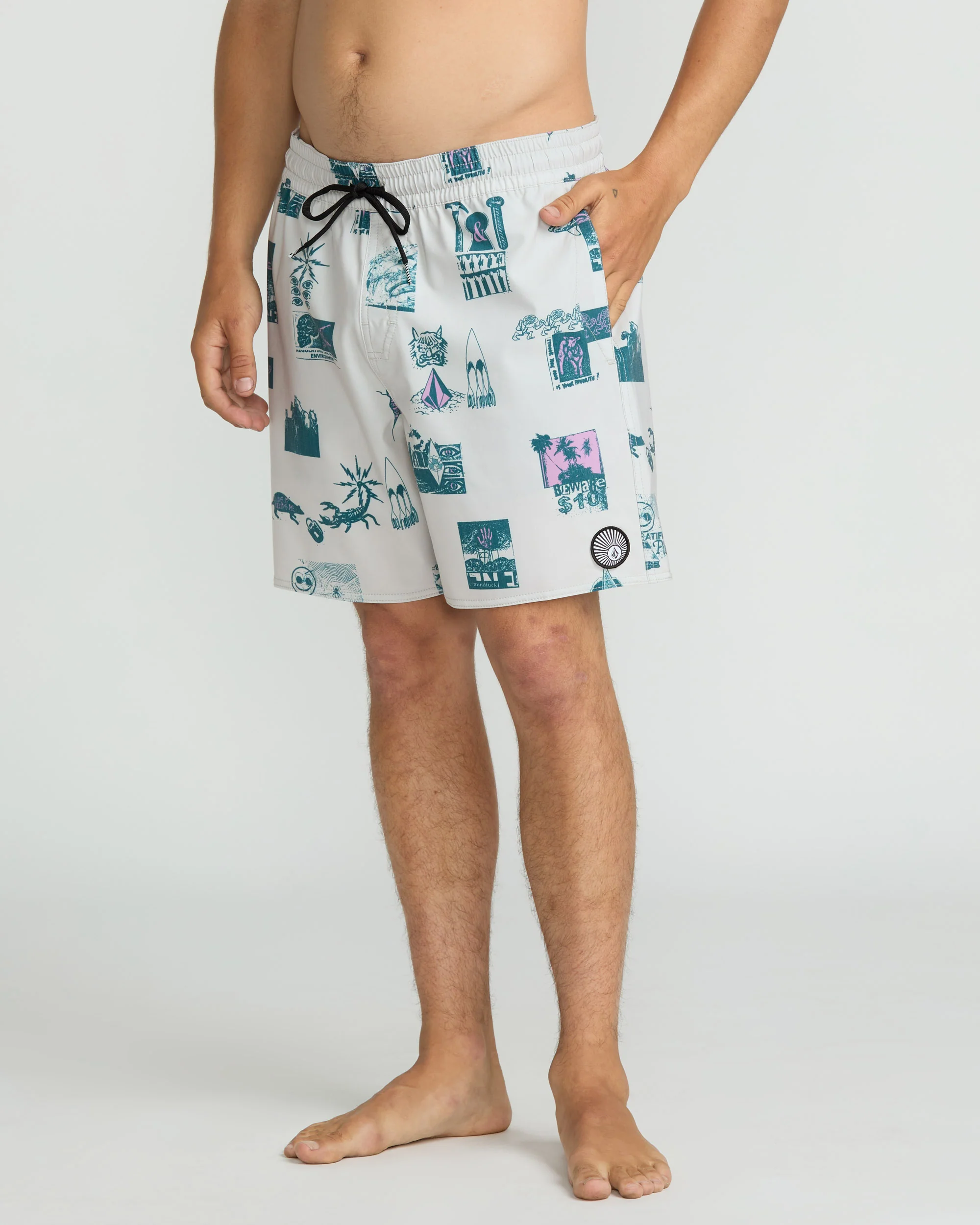 Boardshort Psyche Cotton Trunk 17" - Stone - Image 6