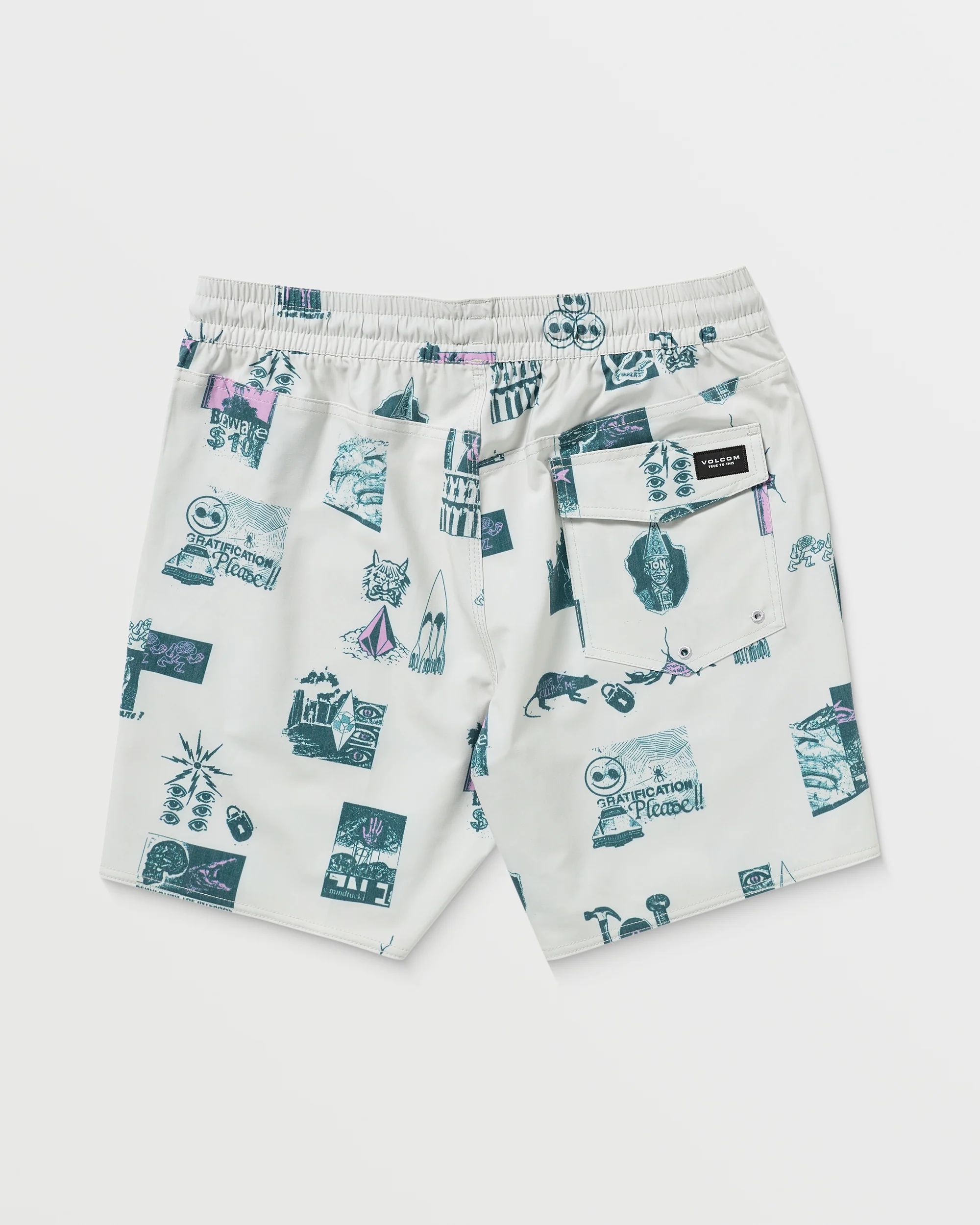 Boardshort Psyche Cotton Trunk 17" - Stone - Image 8