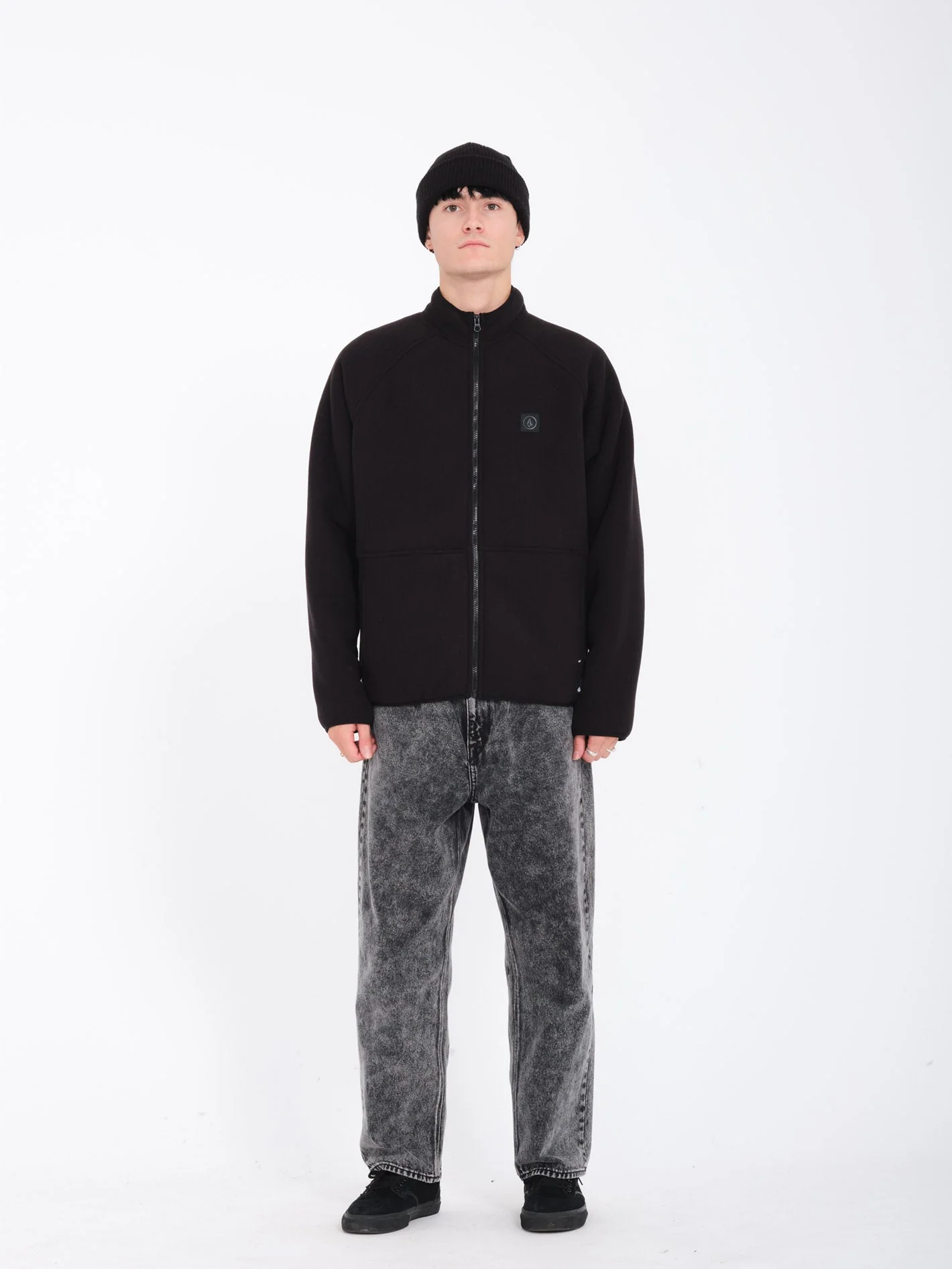 Sweat Sherpa Zippé Runtime Grid - BLACK - Image 3