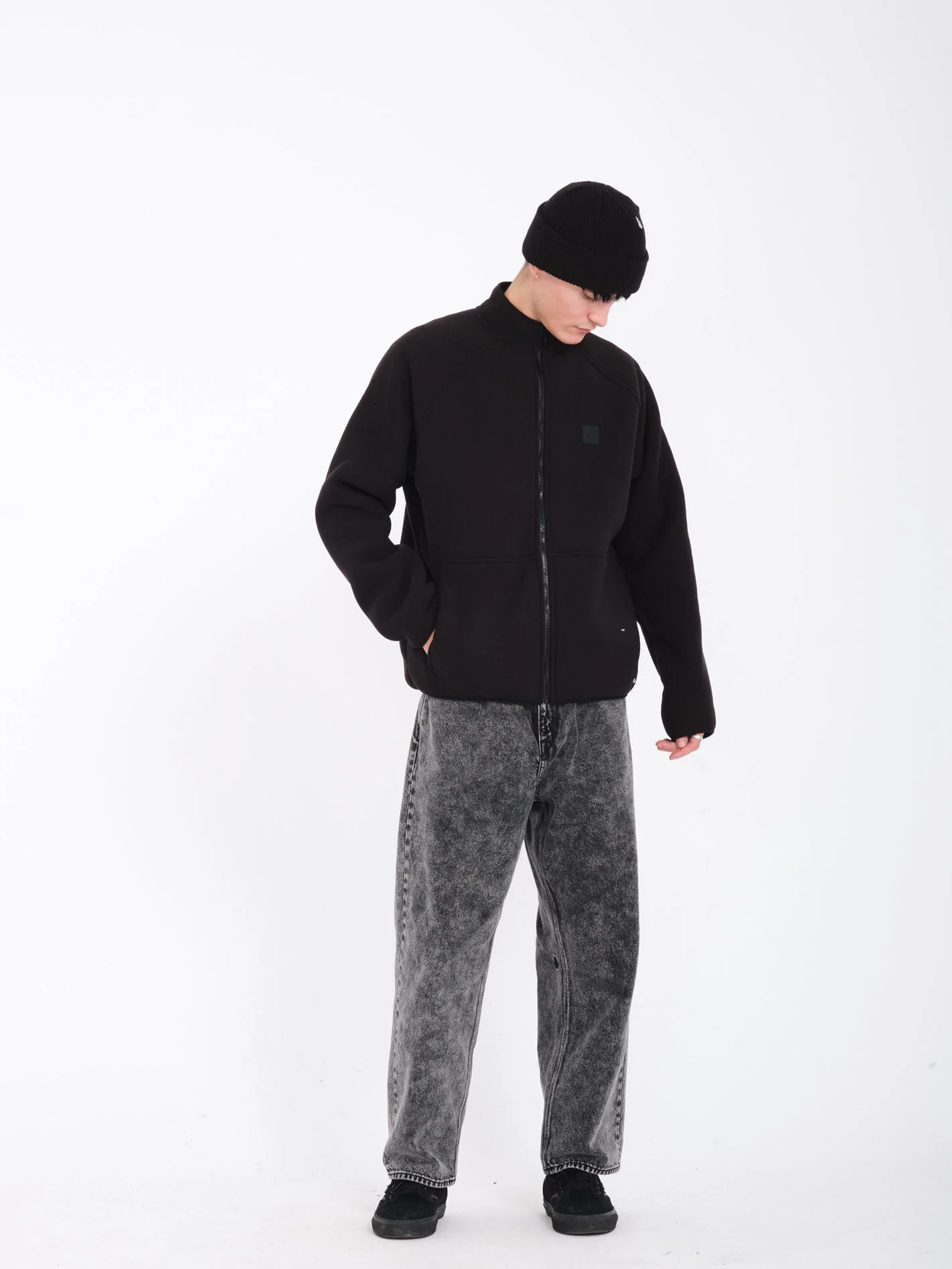 Sweat Sherpa Zippé Runtime Grid - BLACK - Image 4