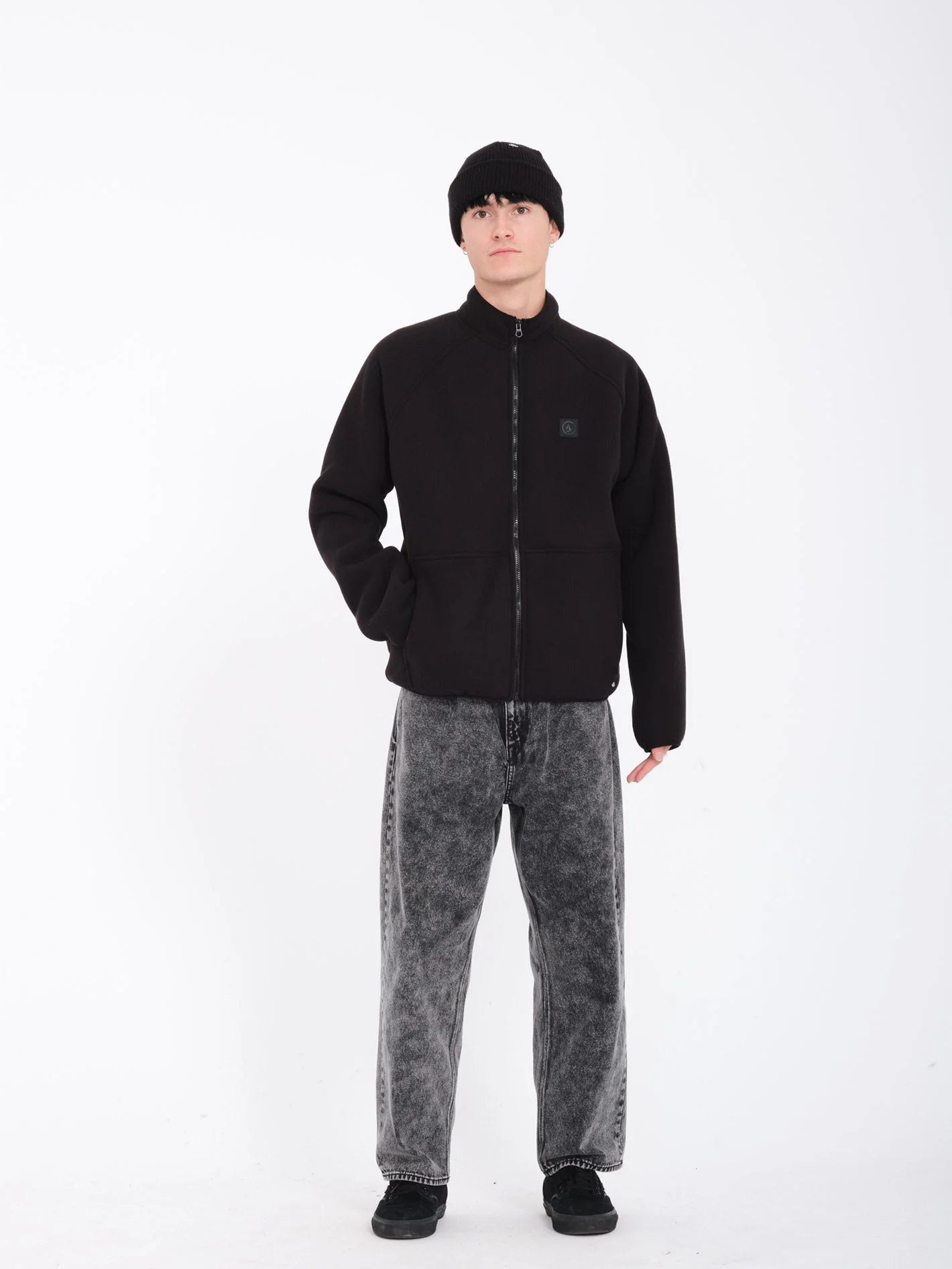 Sweat Sherpa Zippé Runtime Grid - BLACK - Image 5