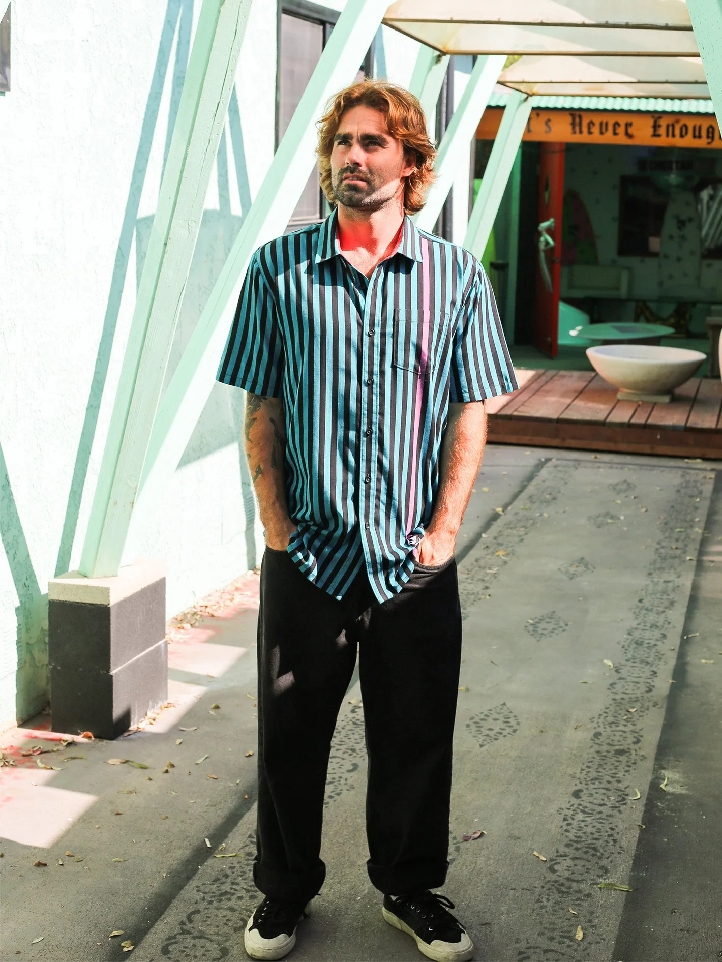 Chemise Schroff X Volcom Stripe - Dusty Aqua - Image 6
