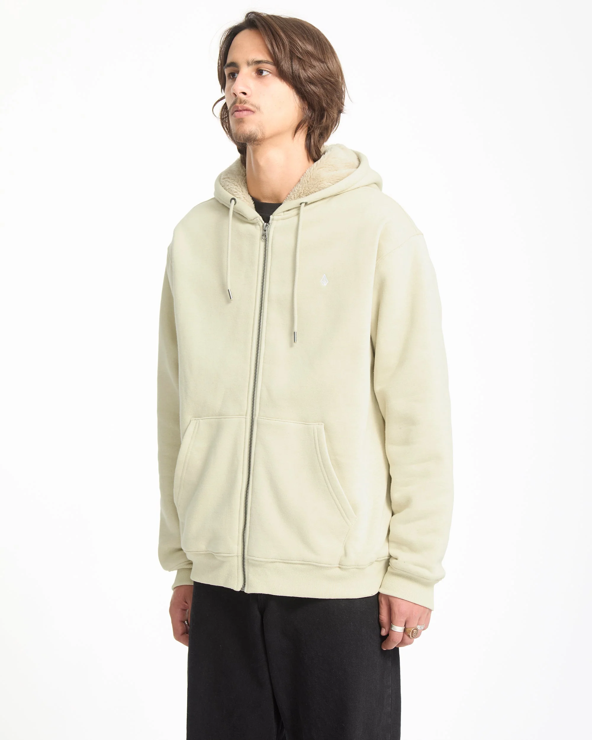 Sweat À Capuche Zippé Single Stone - Light Beige - Image 8
