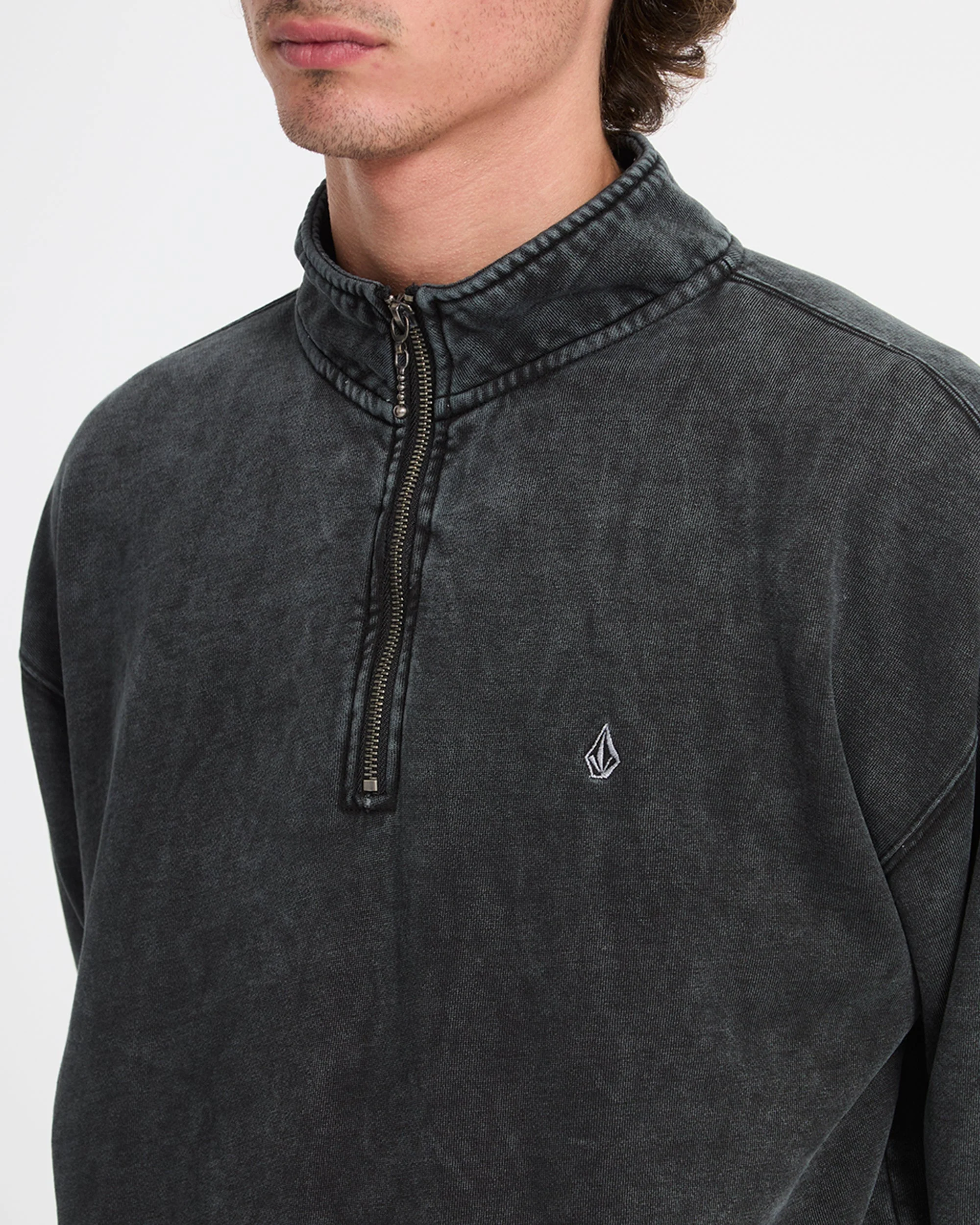 Sweatshirt zippé Single Stone - Light Acid Black - Image 7