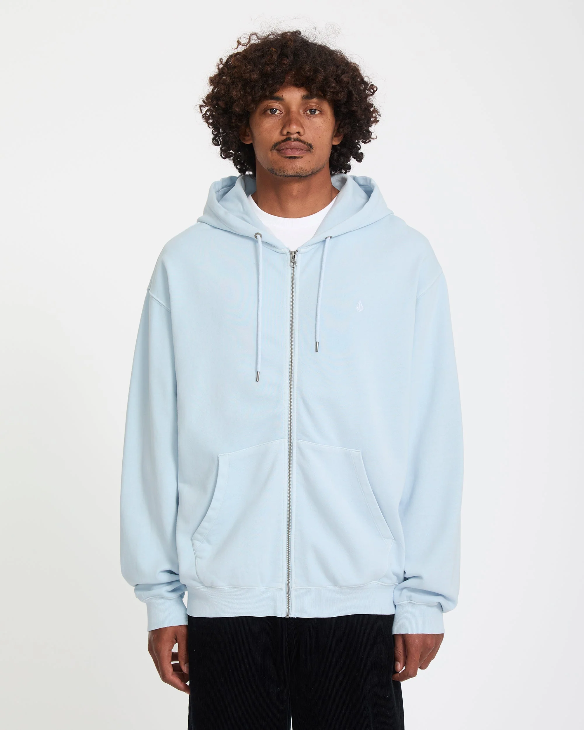 Sweat à capuche zippé Single Stone - Light Blue Acid - Image 3