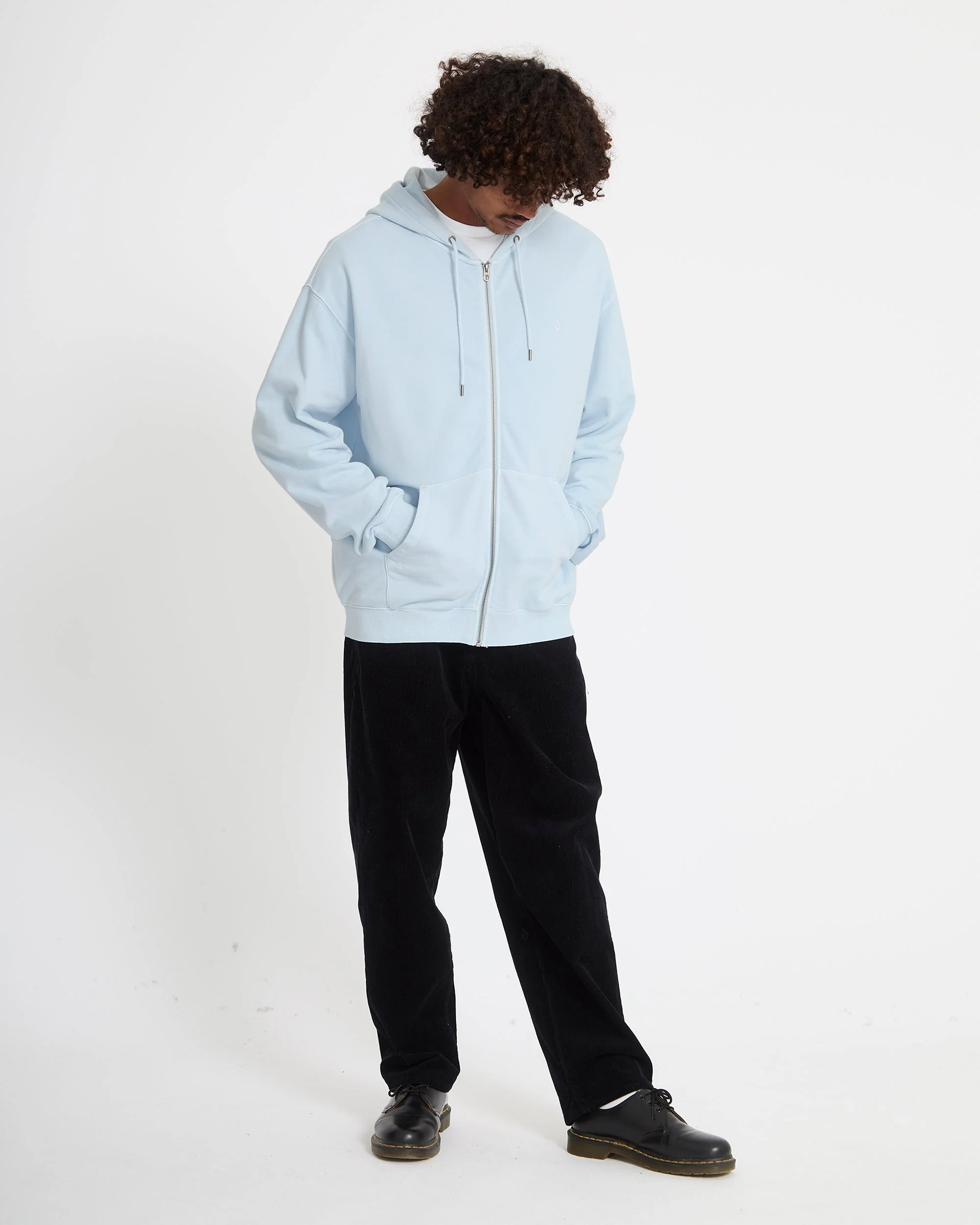 Sweat à capuche zippé Single Stone - Light Blue Acid - Image 7