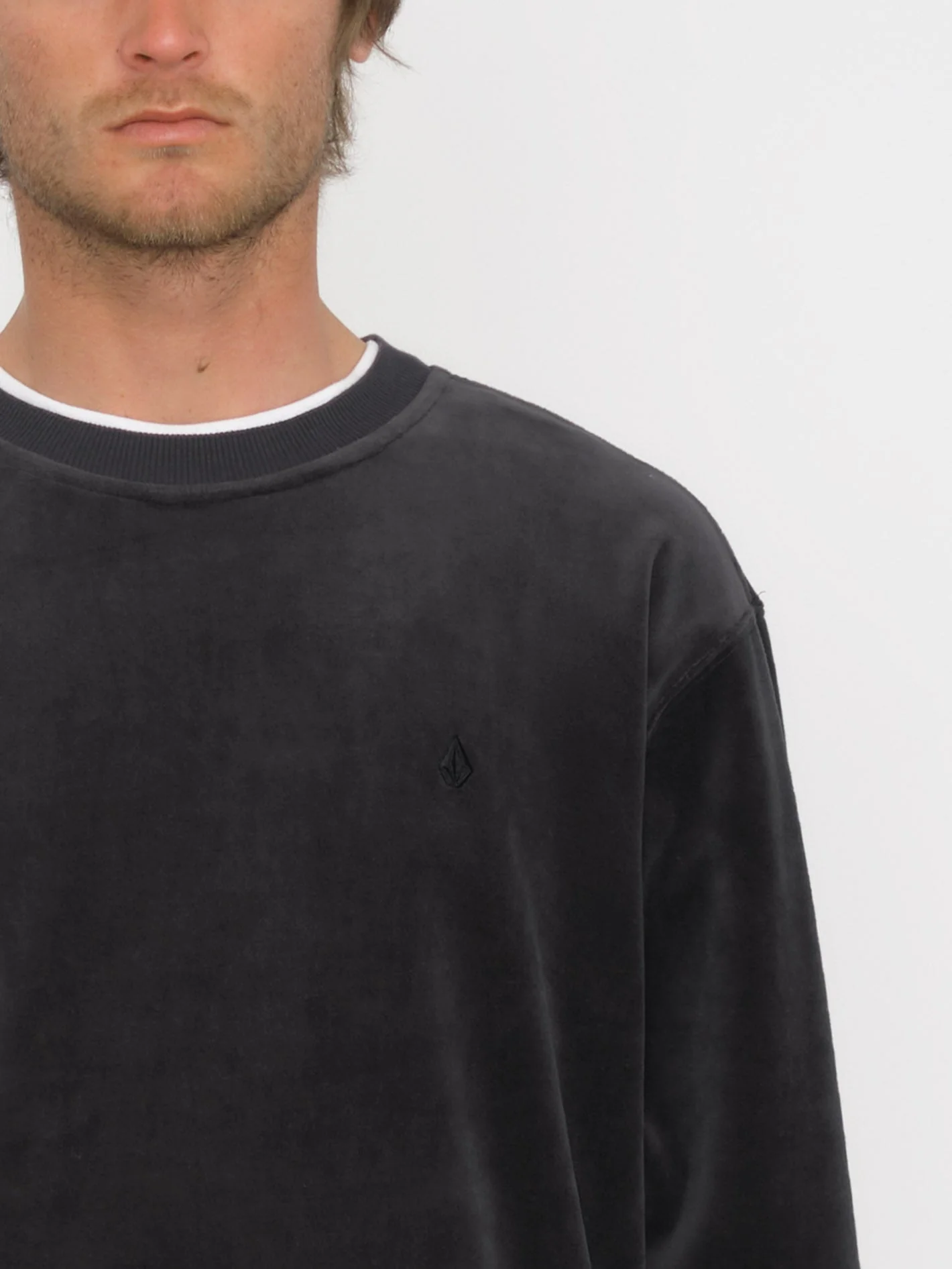 Sweatshirt Single Stone Velvet - BLACK - Image 3