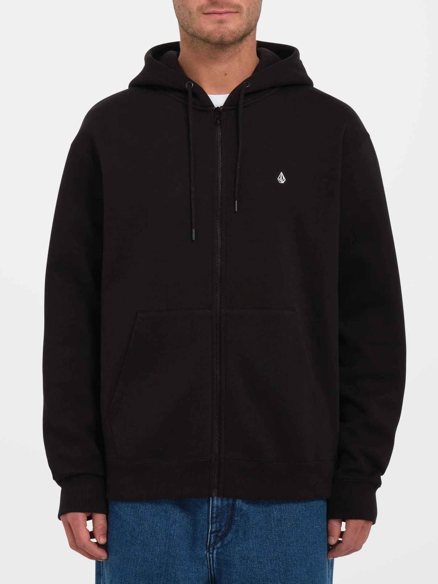 Sweat à capuche zippé Single Stone - BLACK