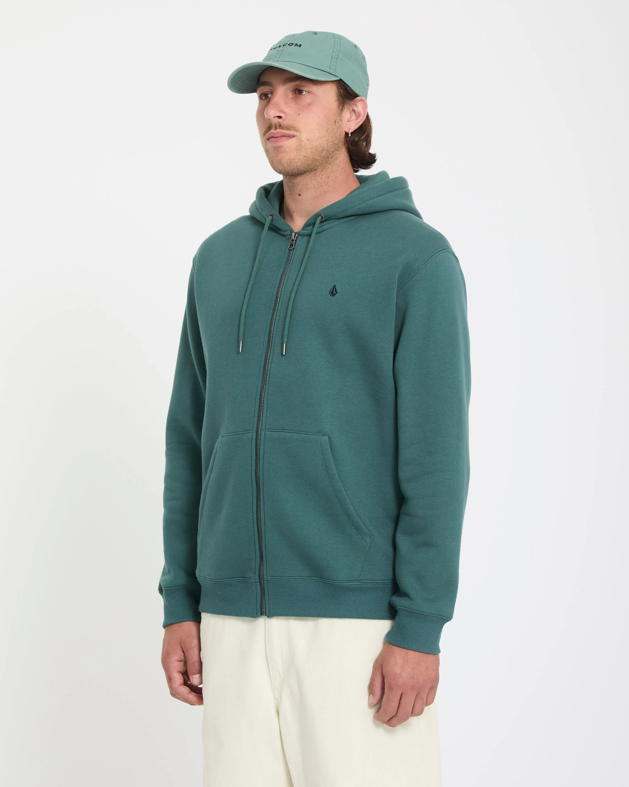 Sweat à capuche zippé Single Stone - Rifle Green - Image 3