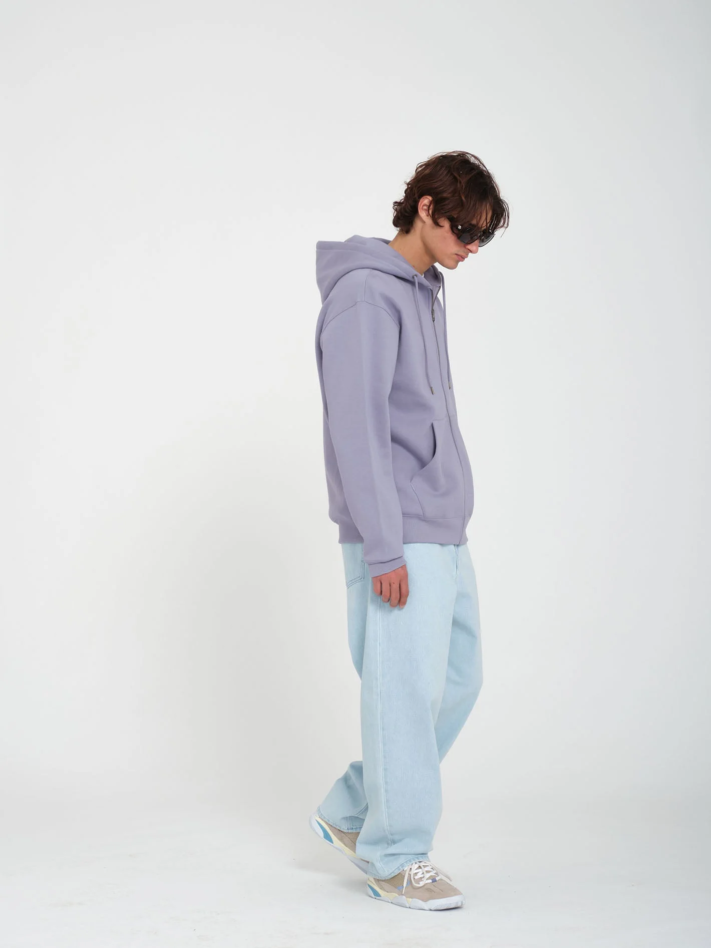 Sweat à capuche zippé Single Stone - VIOLET DUST - Image 5