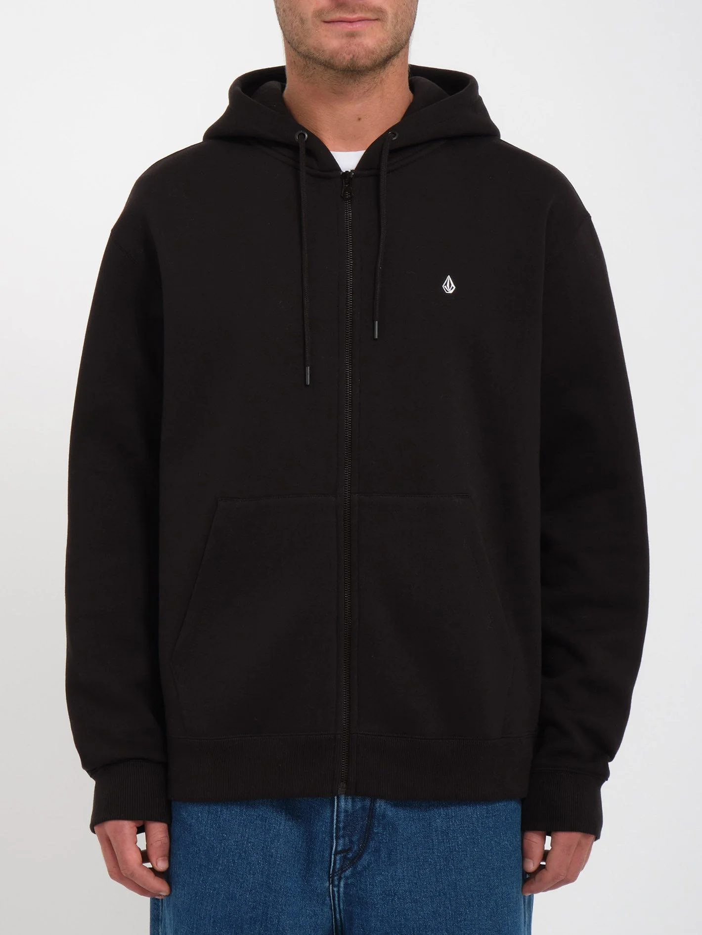 Sweat à capuche zippé Single Stone - BLACK