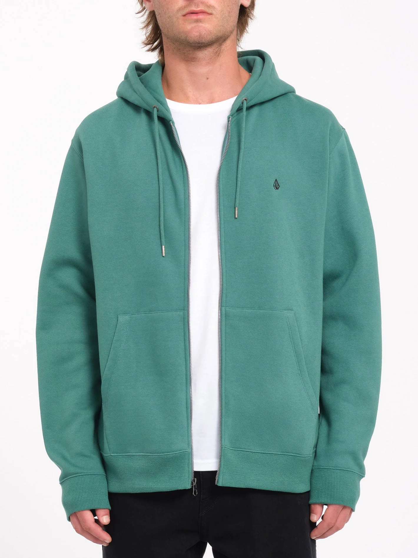 Sweat à capuche zippé Single Stone - SEA GREEN - Image 4