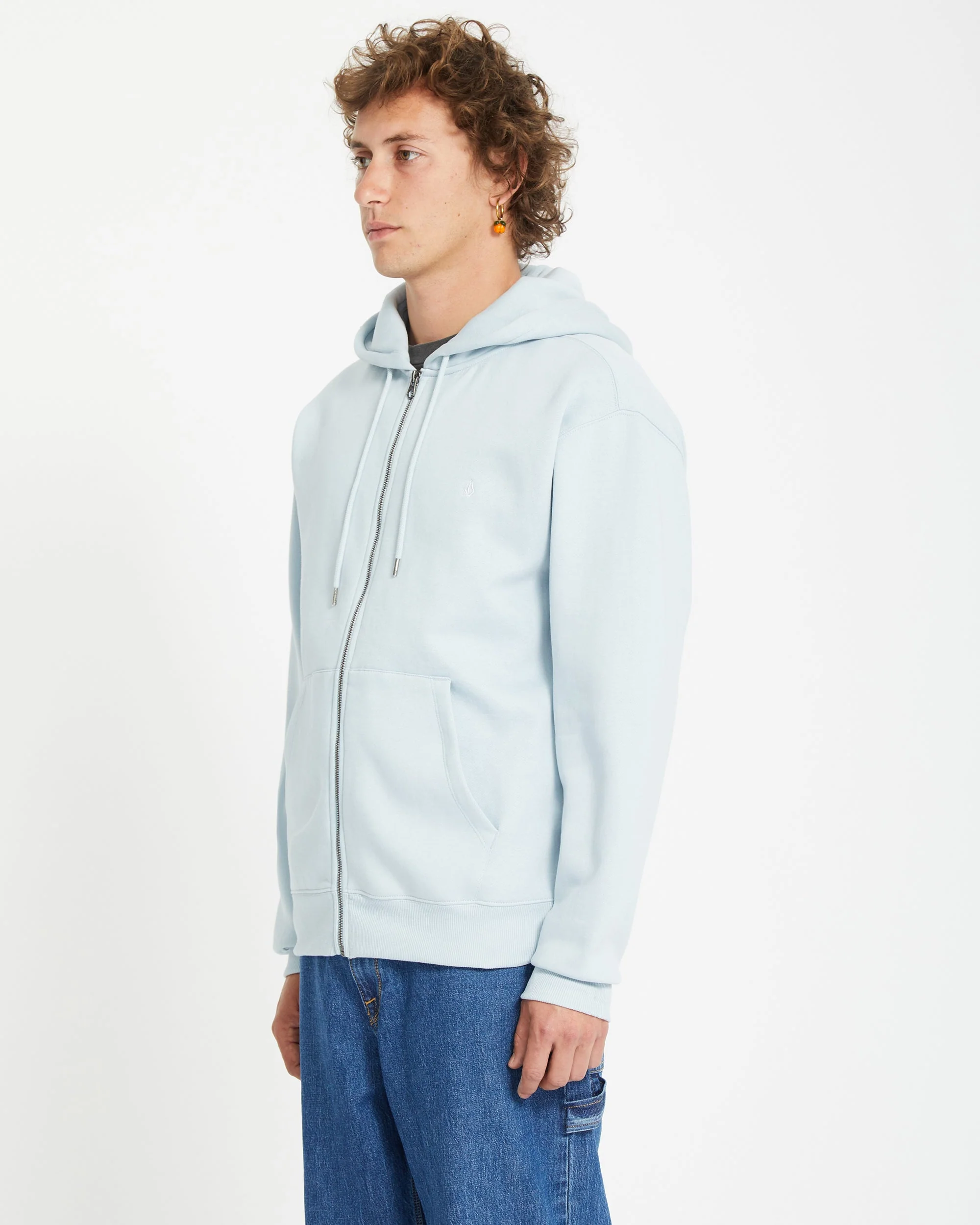 Sweat à Capuche Zippé Single Stone - CAROLINA BLUE - Image 7