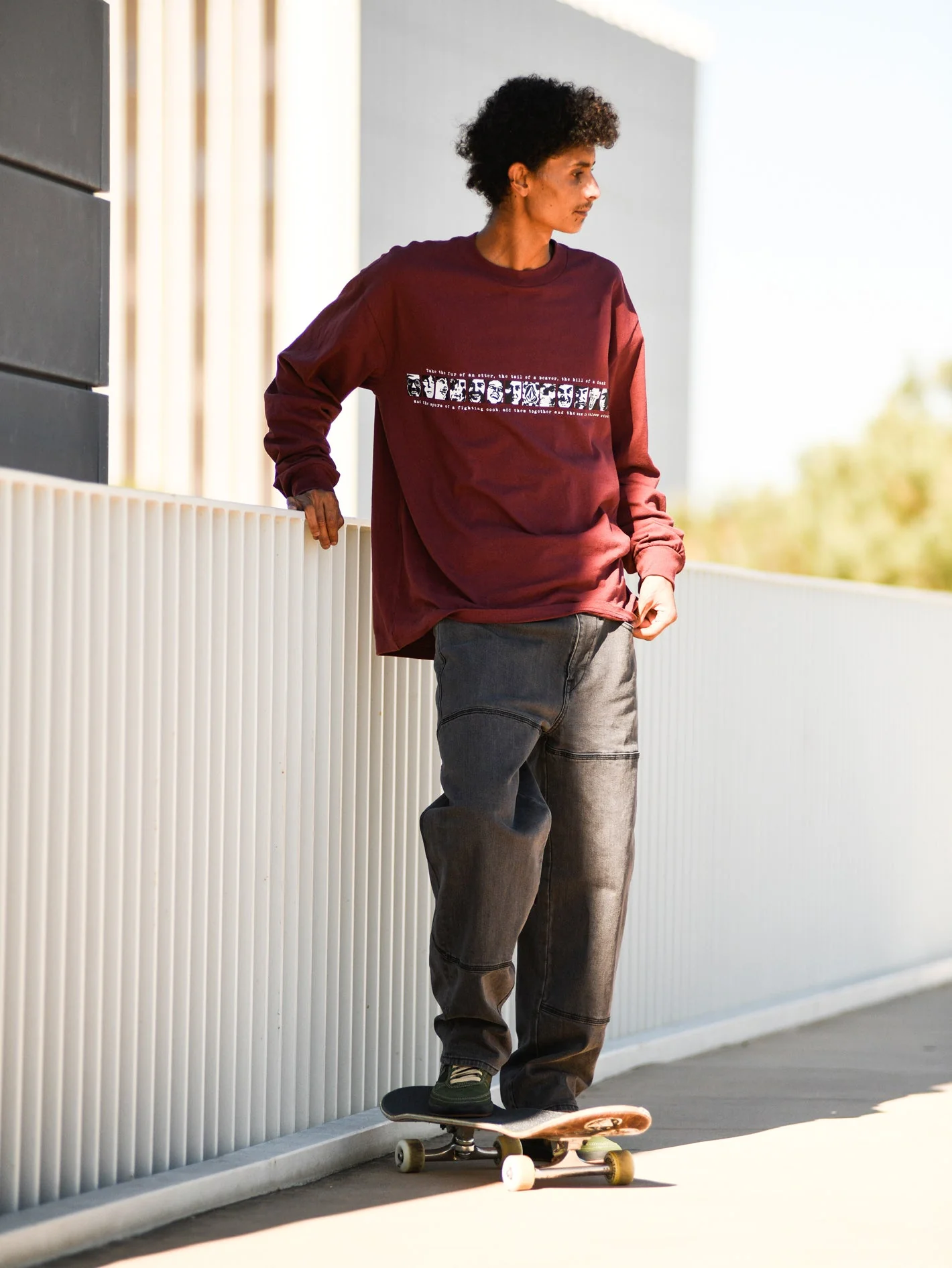 T-shirt Skate Vitals Remy - MERLOT - Image 4