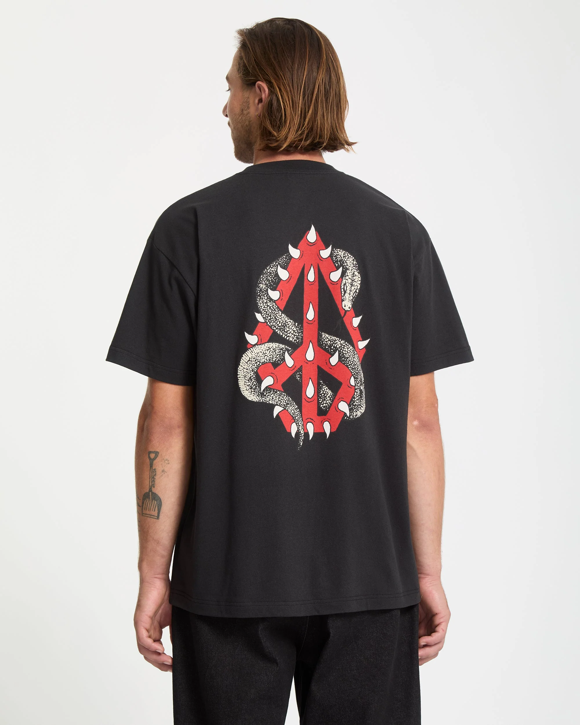T-Shirt Snake Peace - Black