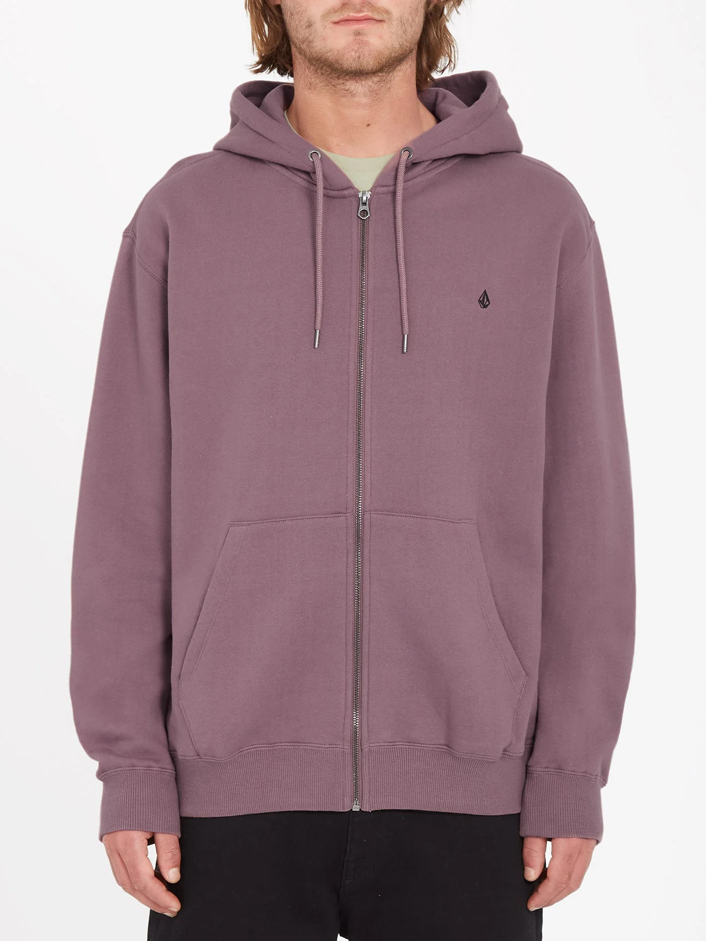 Sweat à capuche zippé Single Stone - BORDEAUX BROWN