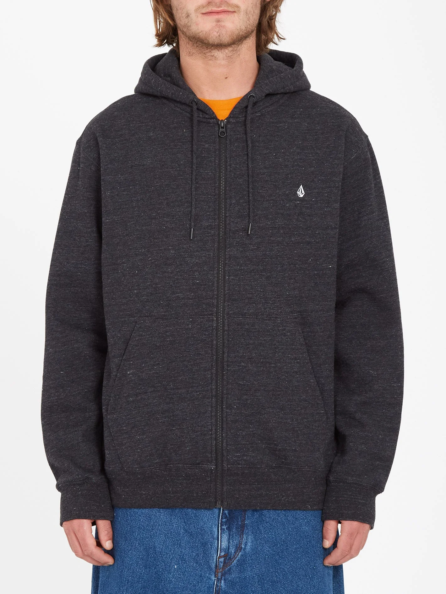 Sweat à capuche zippé Single Stone - HEATHER BLACK