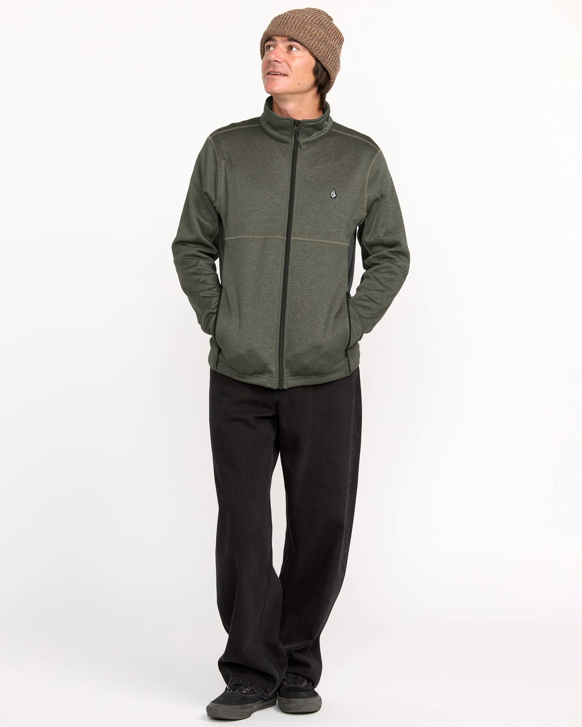 Sweat zippé en molleton Snowbound - Military - Image 6