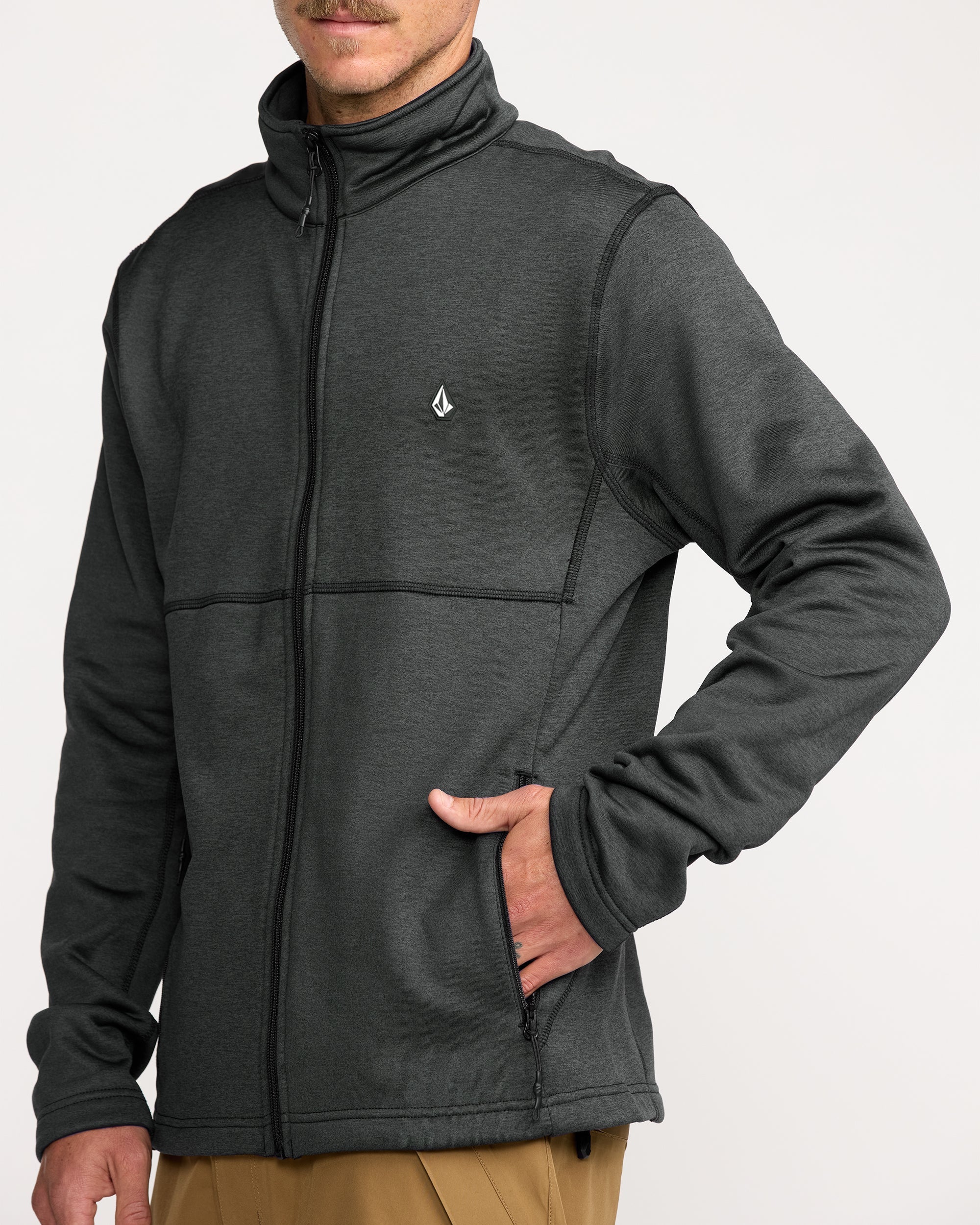 Sweat zippé en molleton Snowbound - Black - Image 7