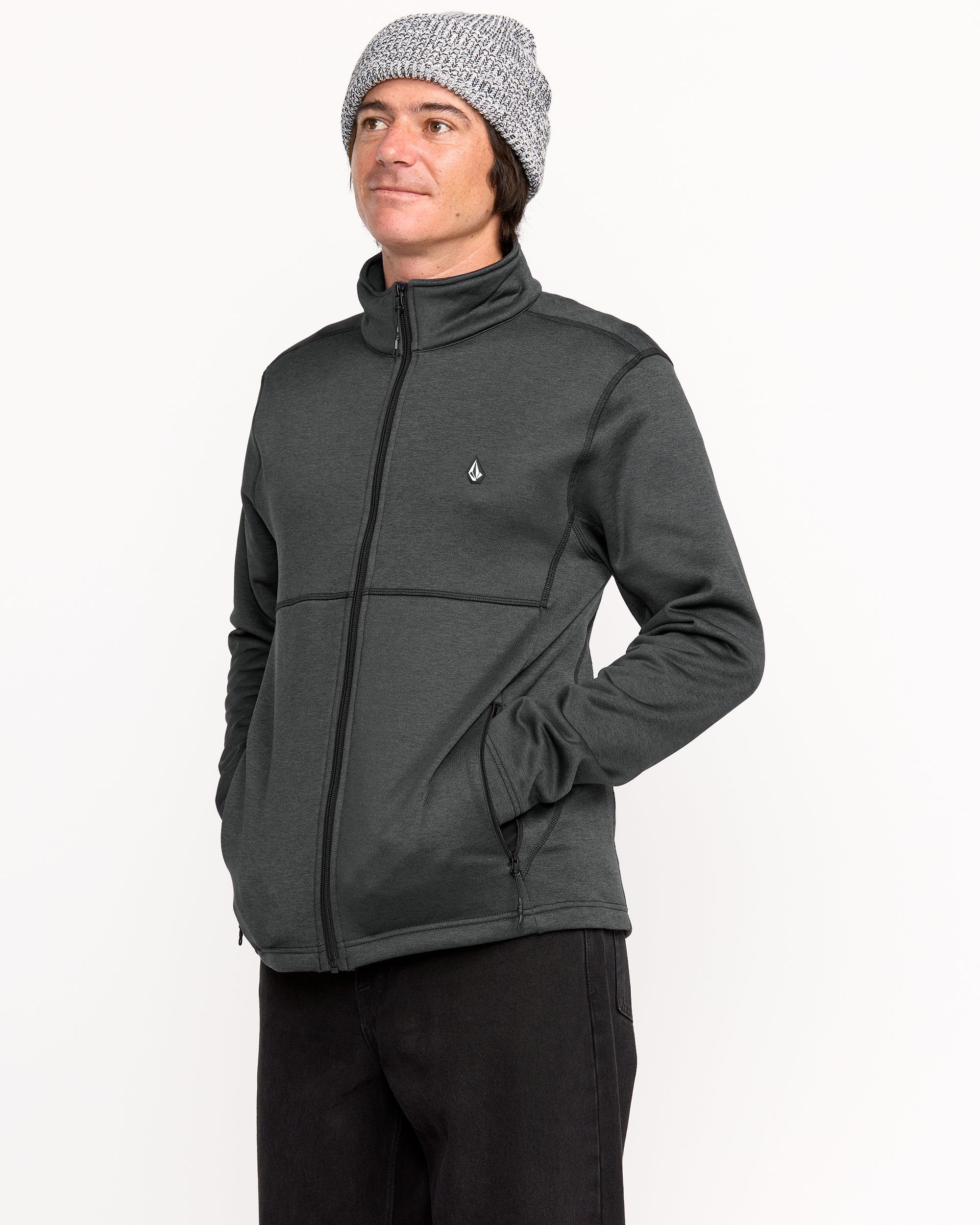 Sweat zippé en molleton Snowbound - Black - Image 8