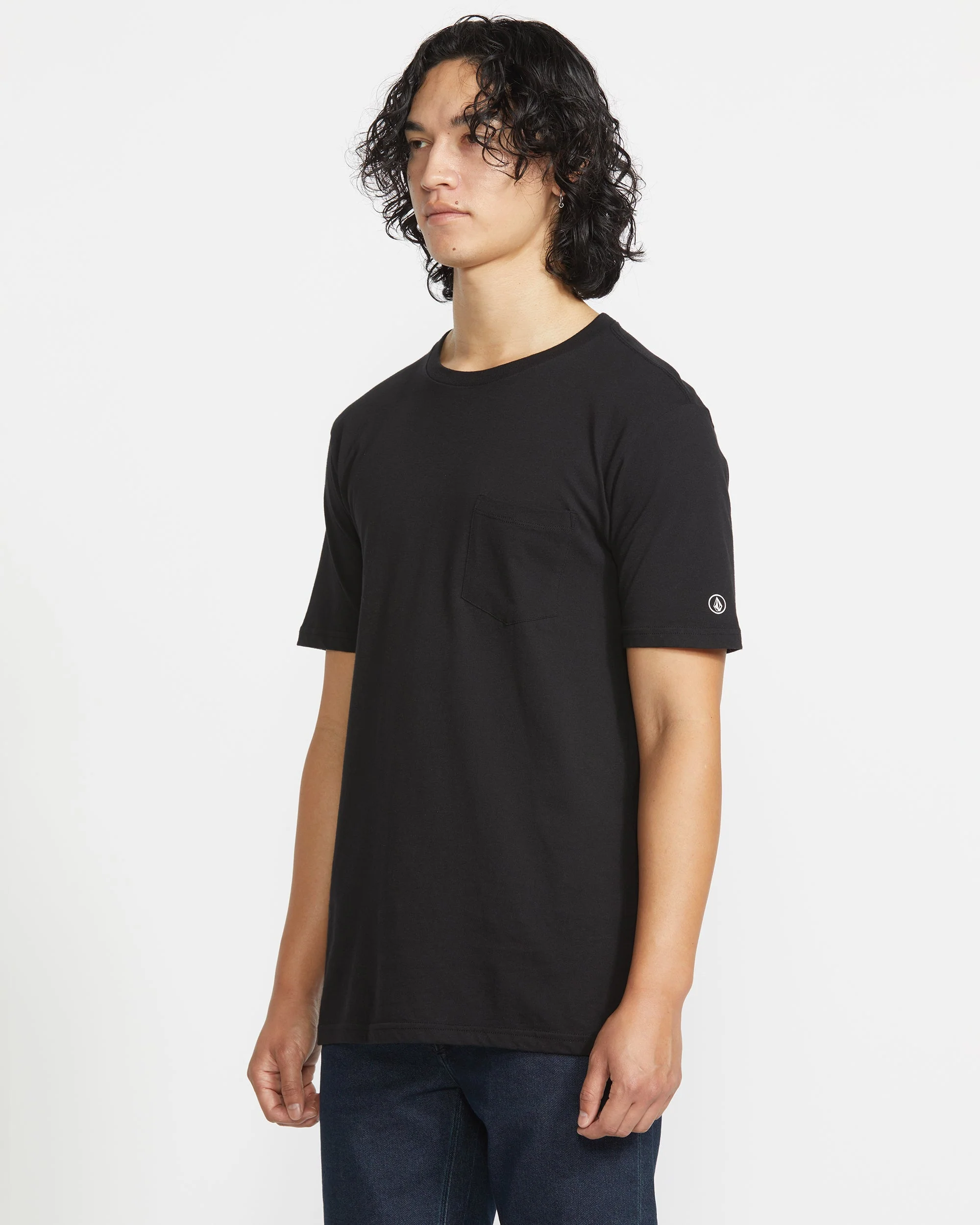 T-shirt Solid Pocket - BLACK - Image 3