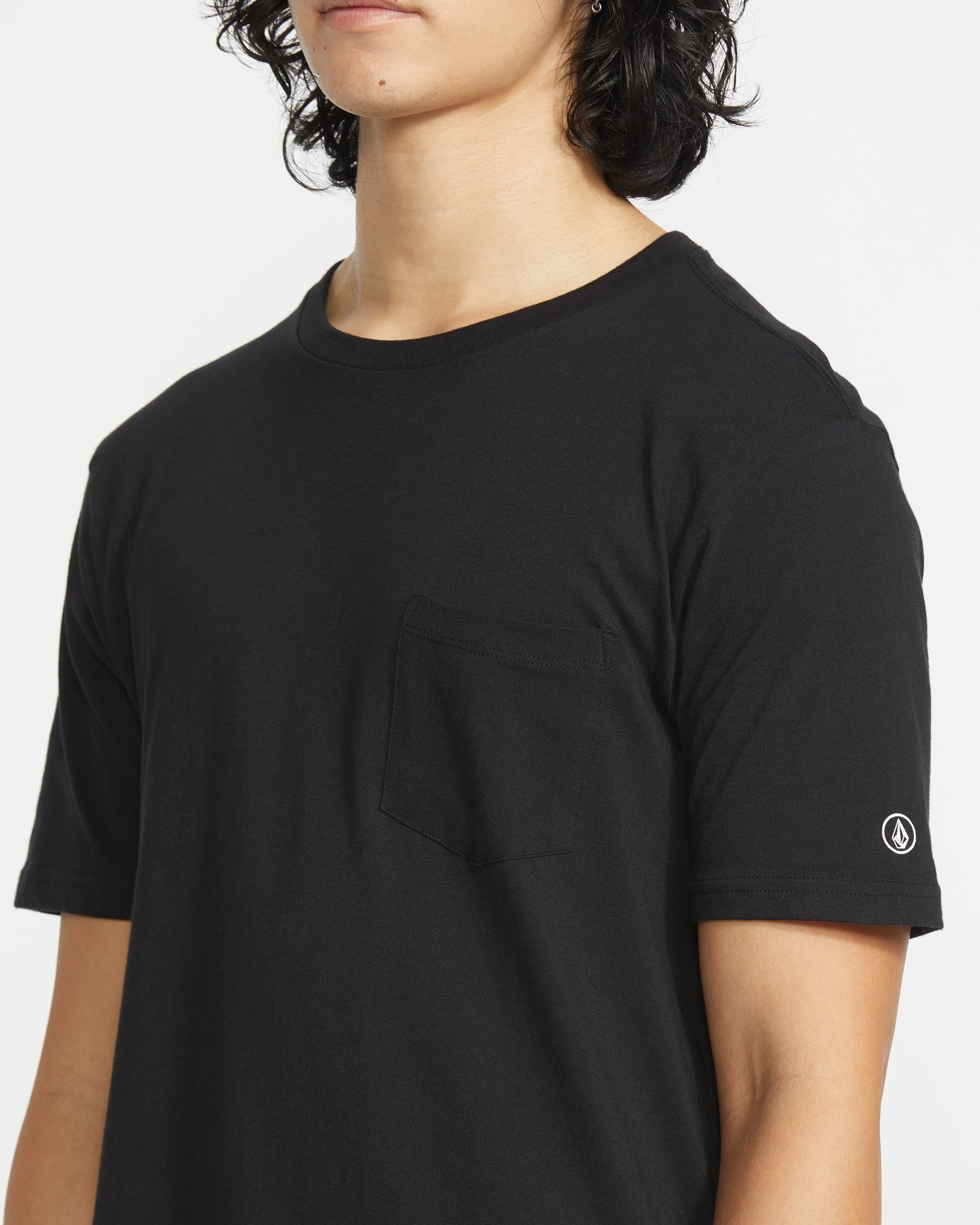 T-shirt Solid Pocket - BLACK - Image 4
