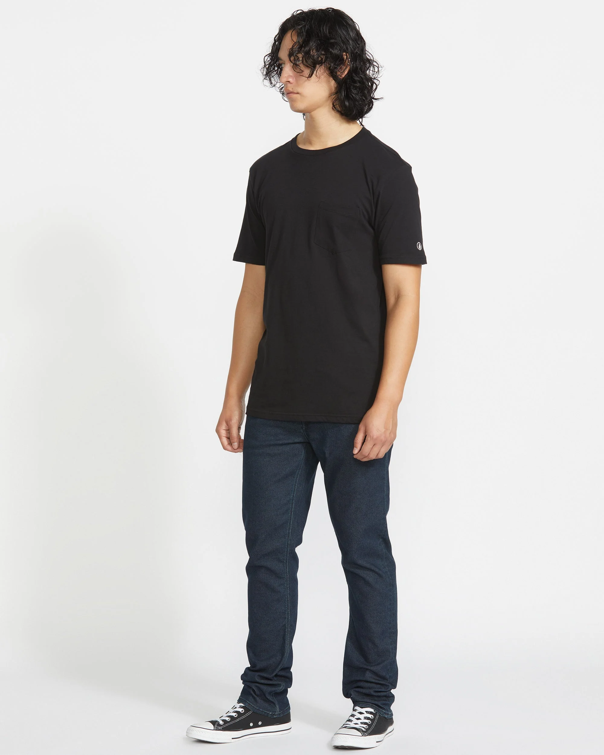 T-shirt Solid Pocket - BLACK - Image 5