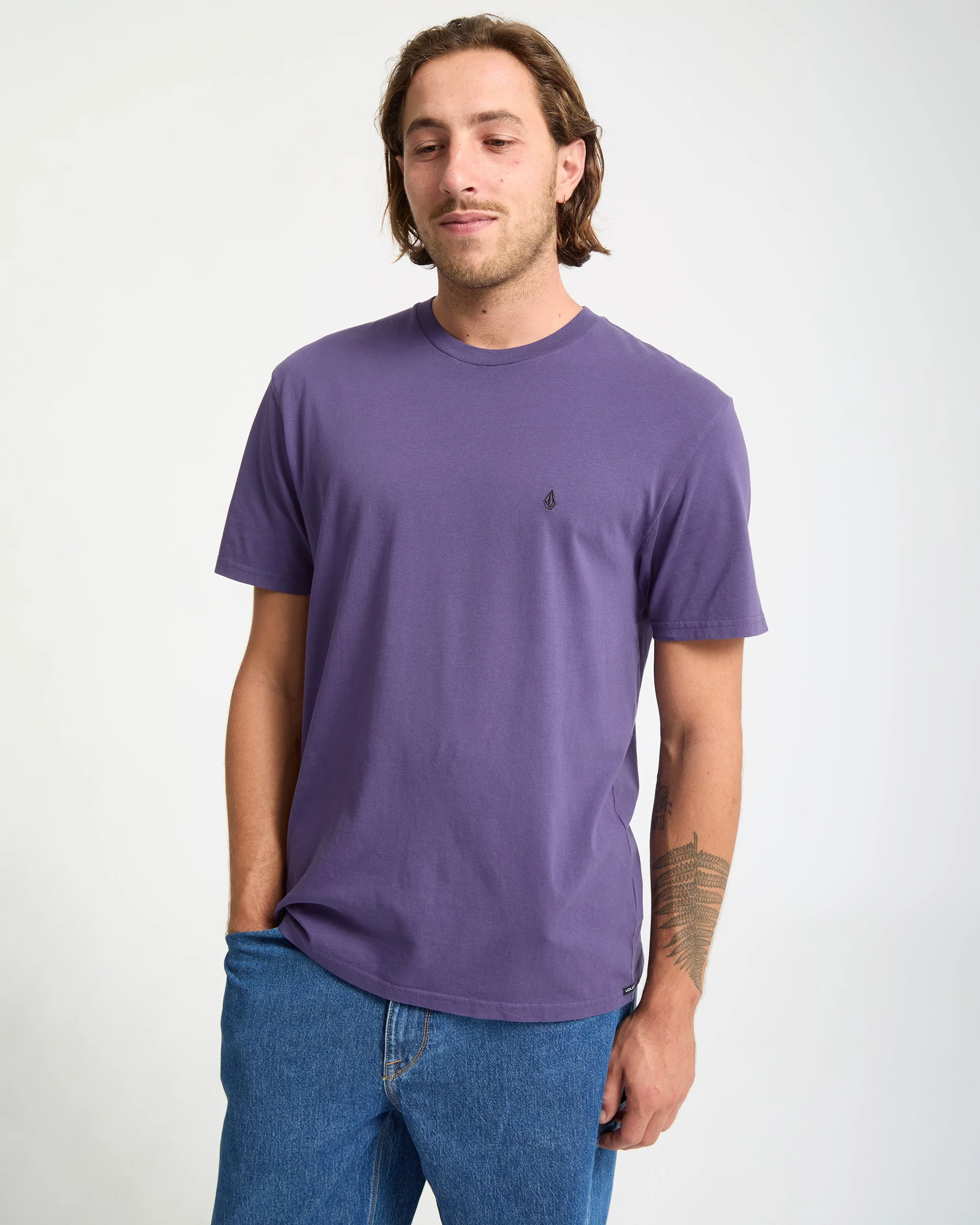 T-Shirt Solid Stone - Dark Purple - Image 5