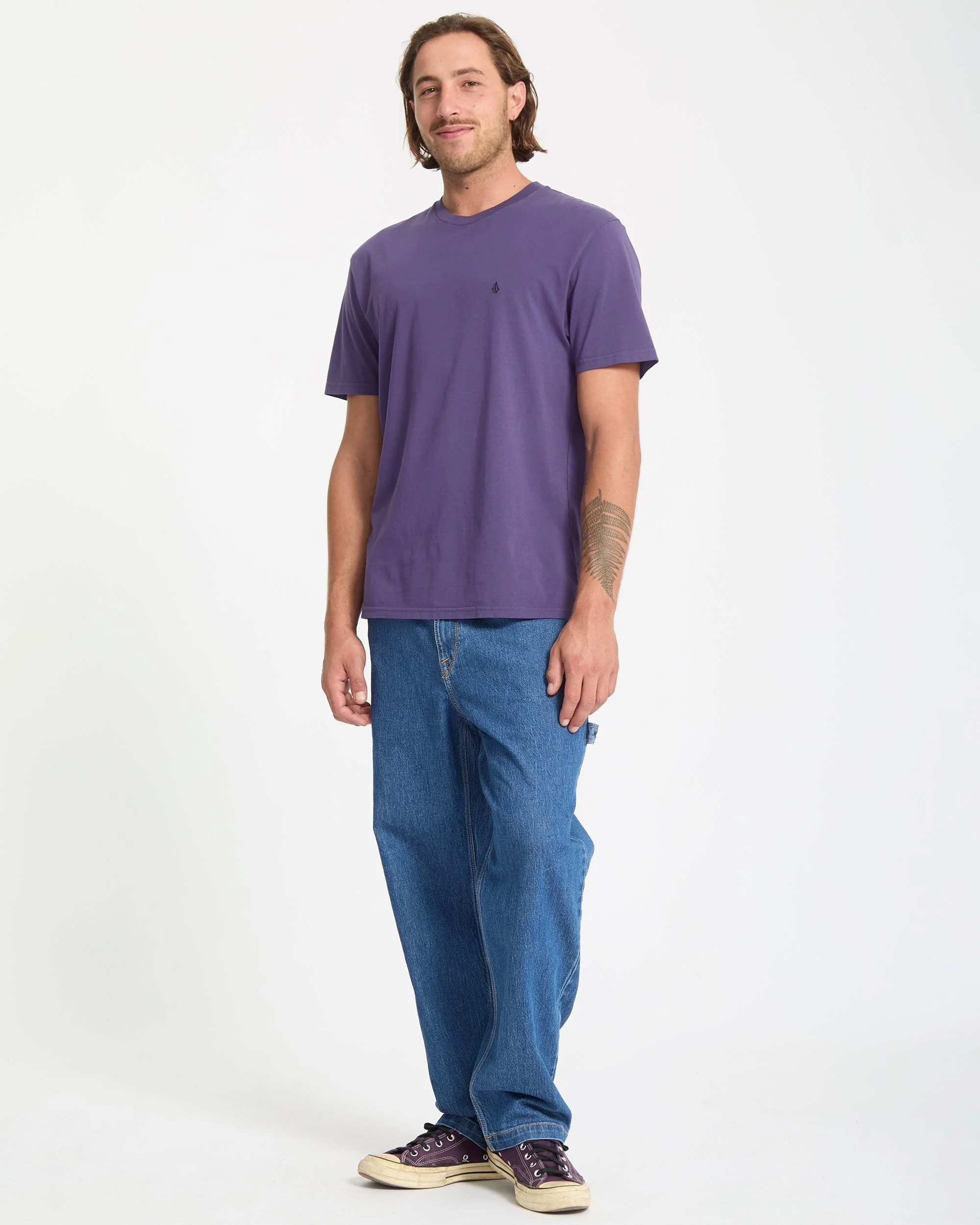 T-Shirt Solid Stone - Dark Purple - Image 6
