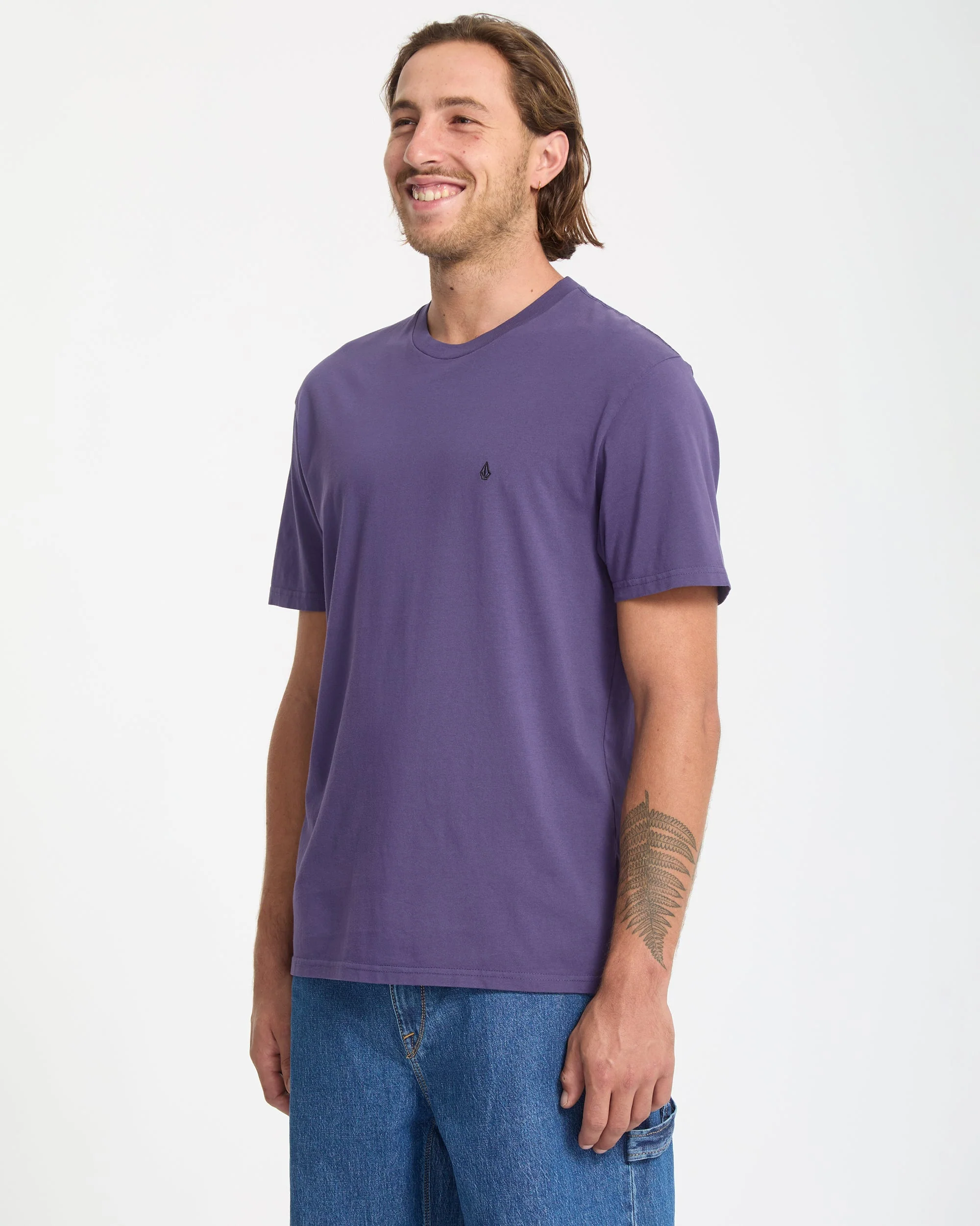 T-Shirt Solid Stone - Dark Purple - Image 7