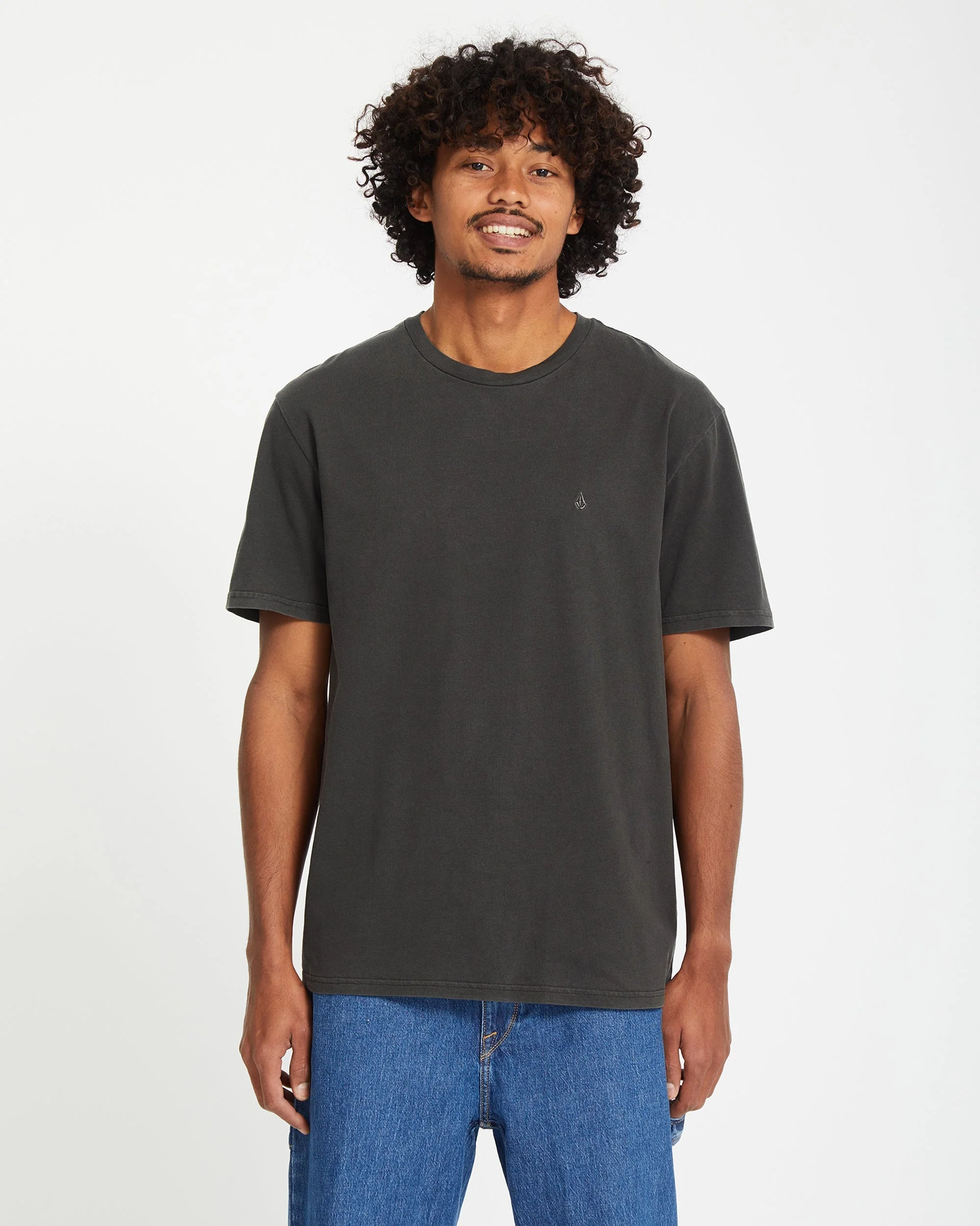 T-shirt Solid Stone - Black