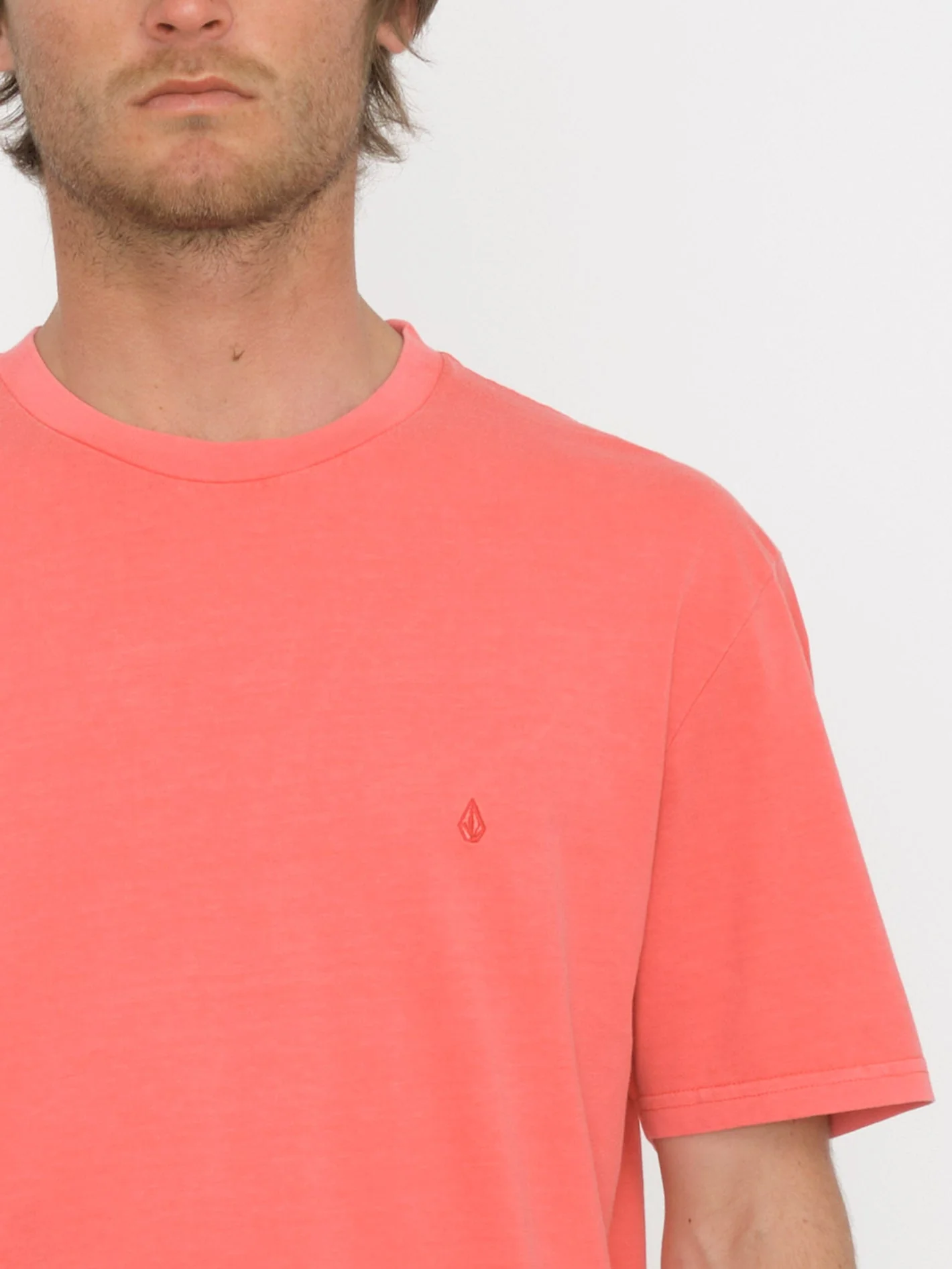 T-shirt Solid Stone - WASHED RUBY - Image 3