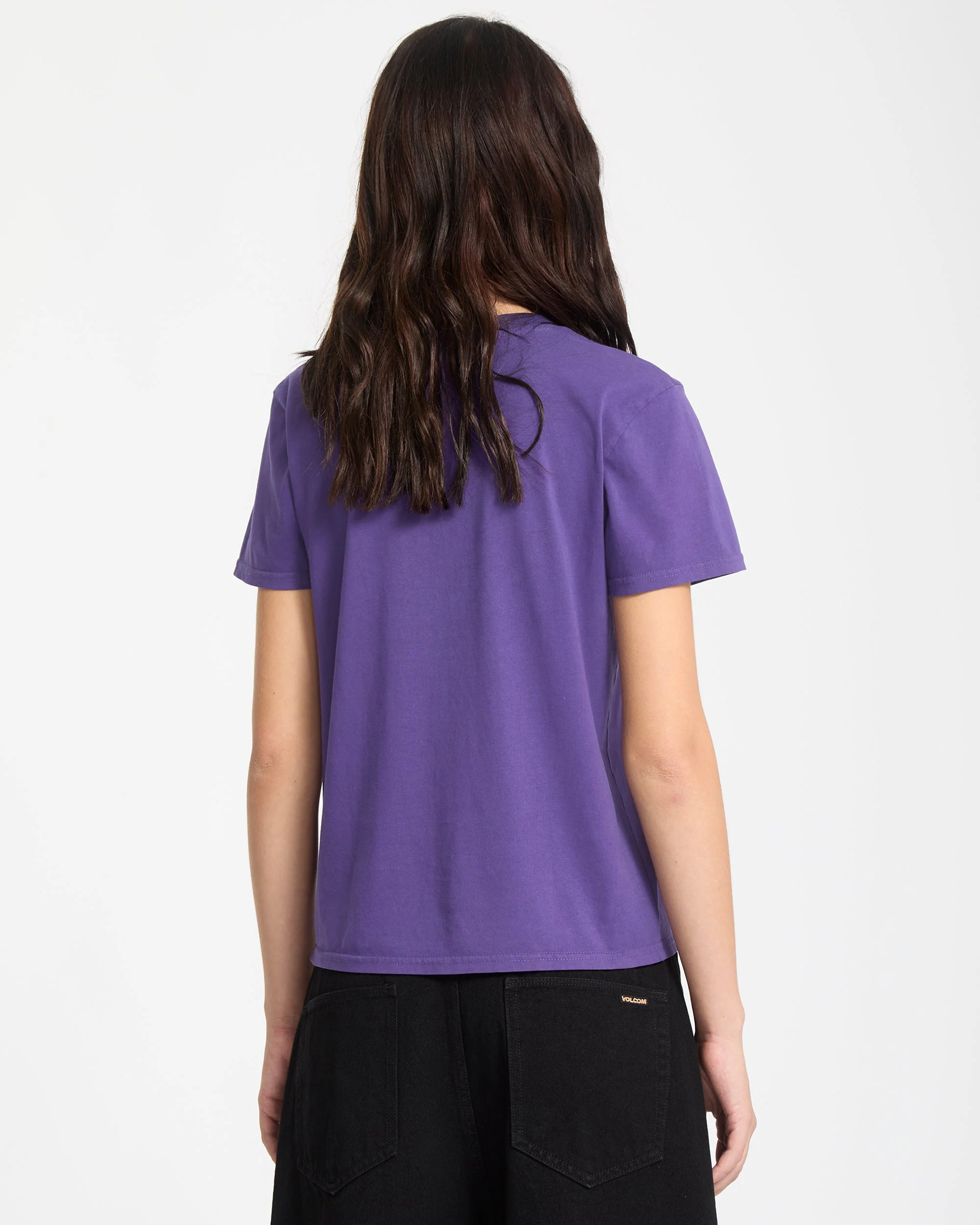 T-Shirt Solid Stone Emb - Acai - Image 2