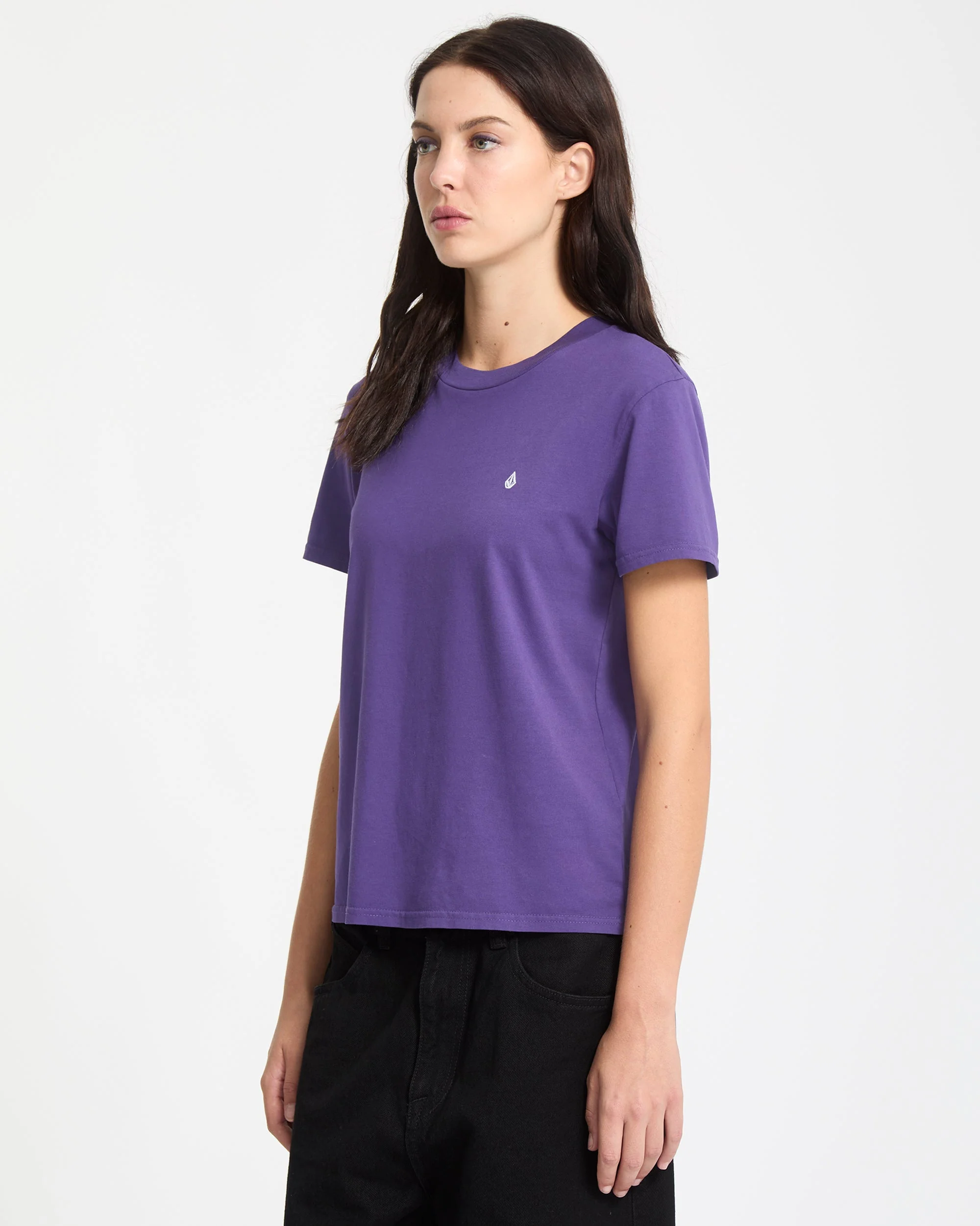 T-Shirt Solid Stone Emb - Acai - Image 7