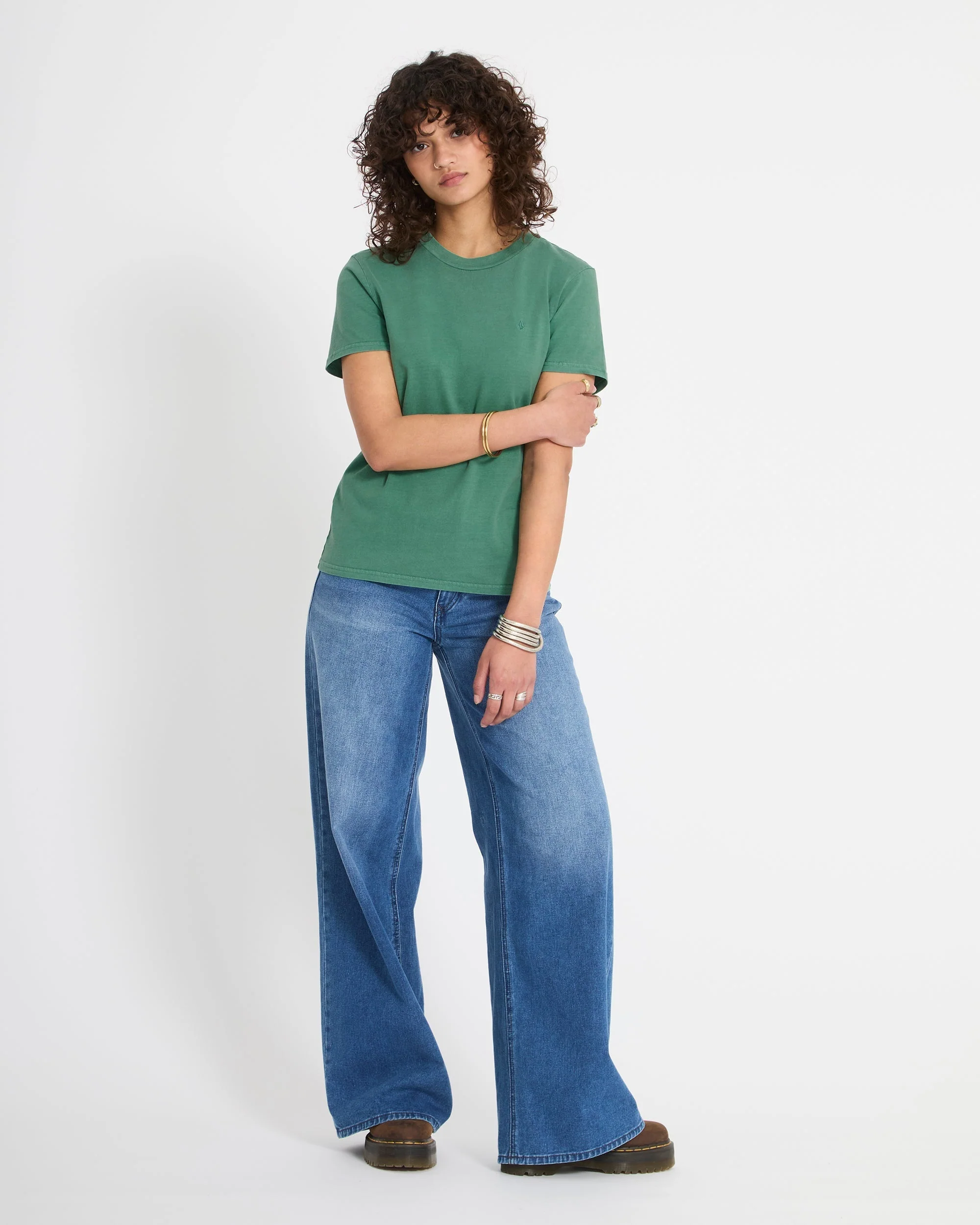 T-shirt Solid Stone - Evergreen - Image 6