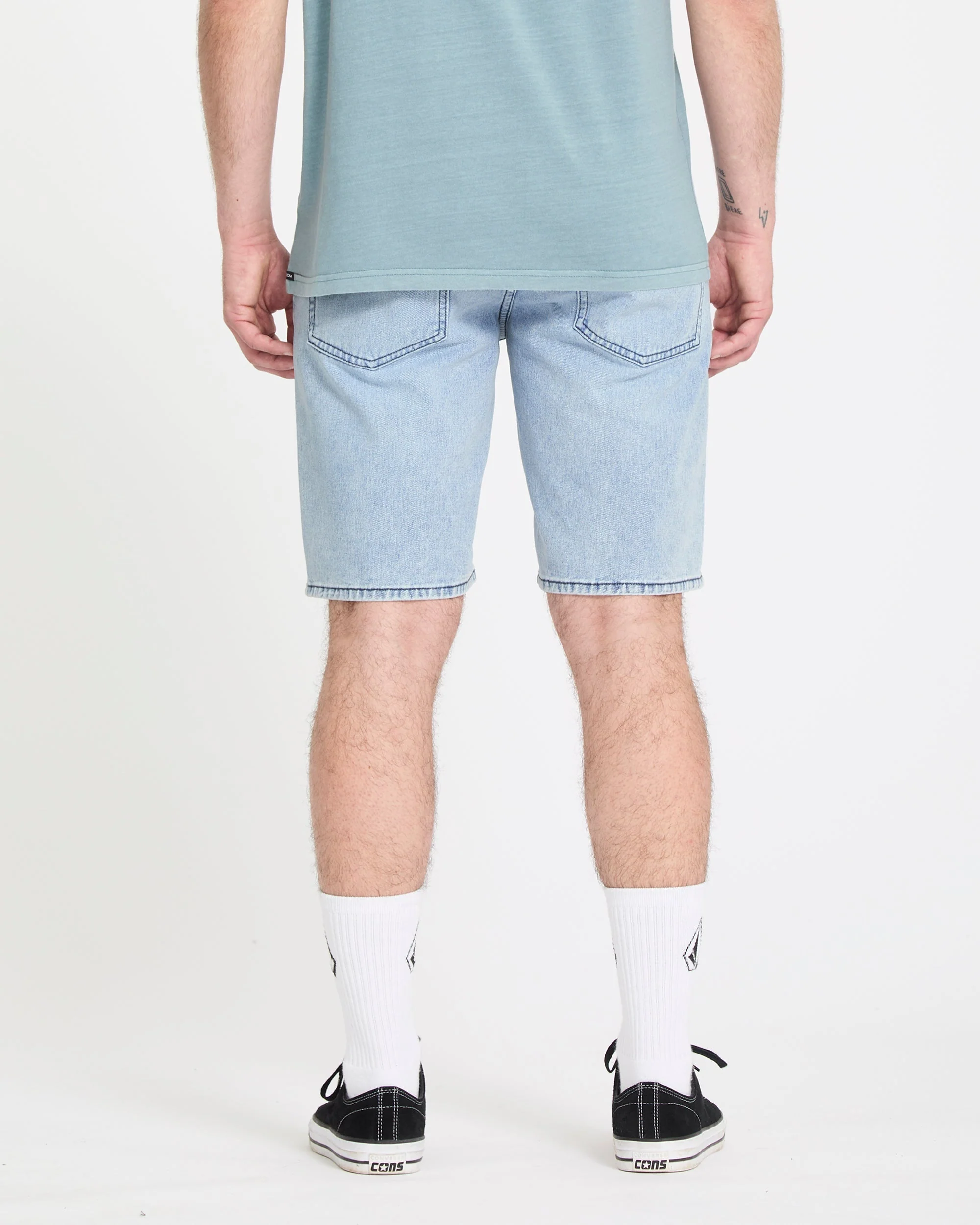 Short en denim Solver - Worn Light Blue - Image 2