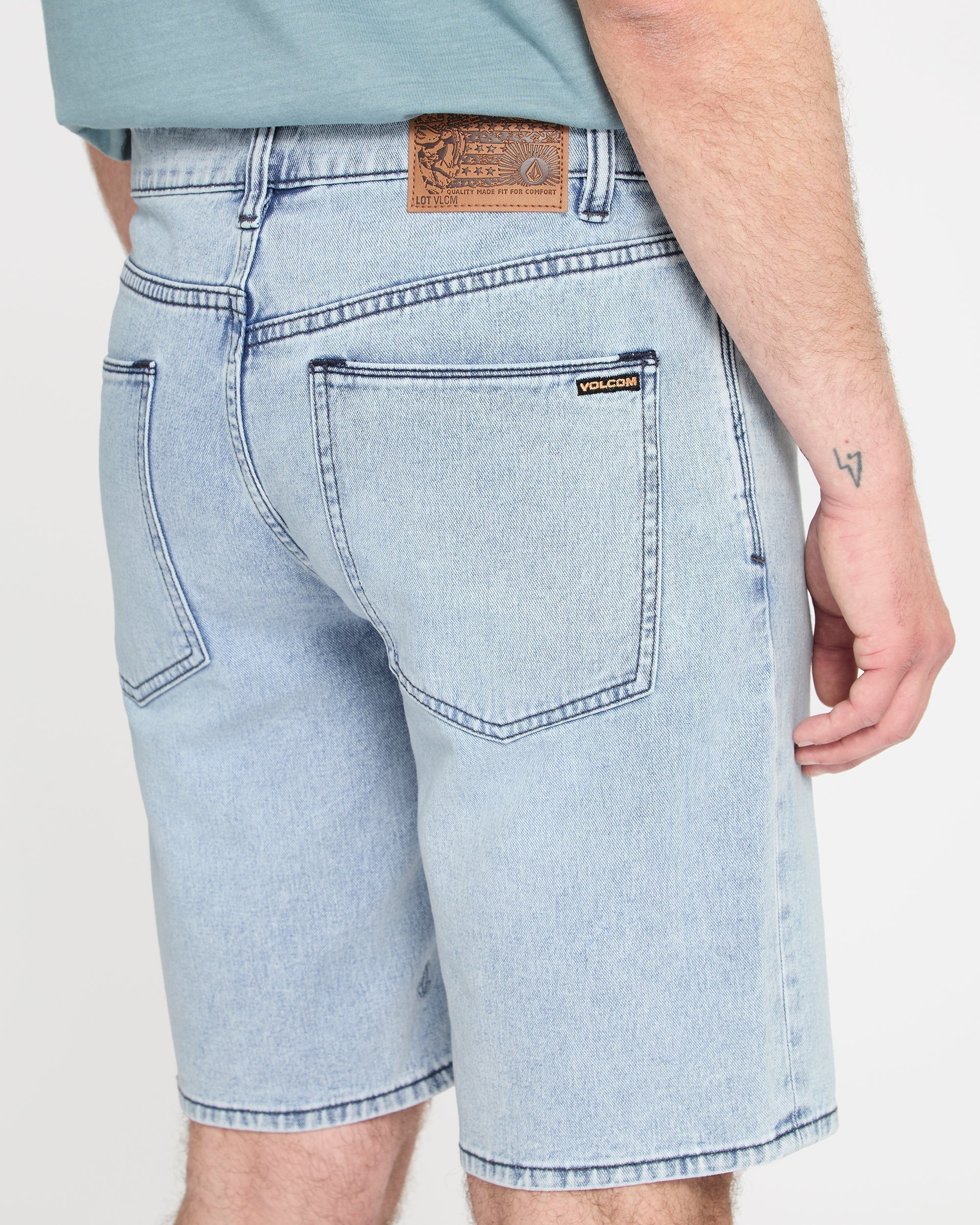 Short en denim Solver - Worn Light Blue - Image 3