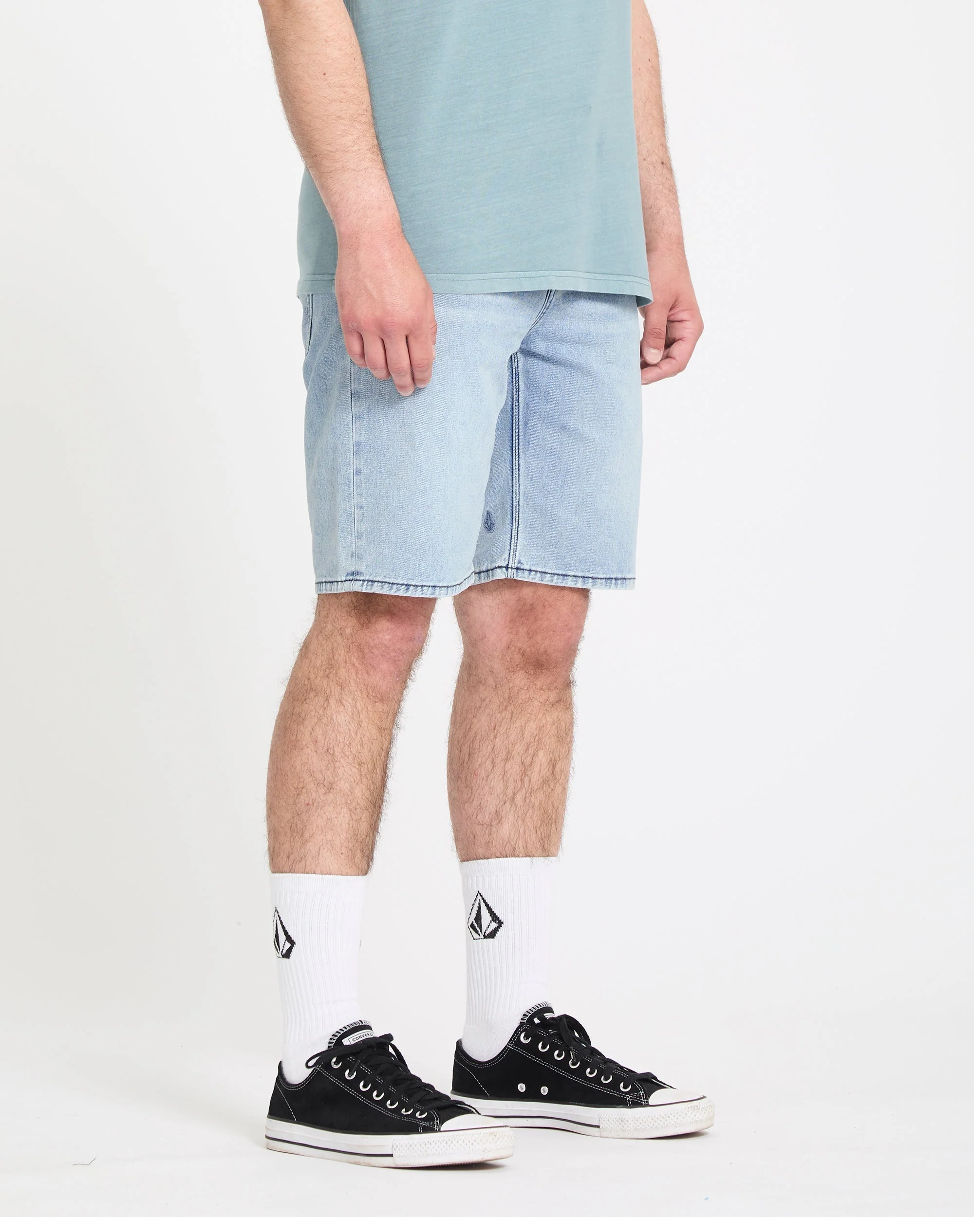 Short en denim Solver - Worn Light Blue - Image 4