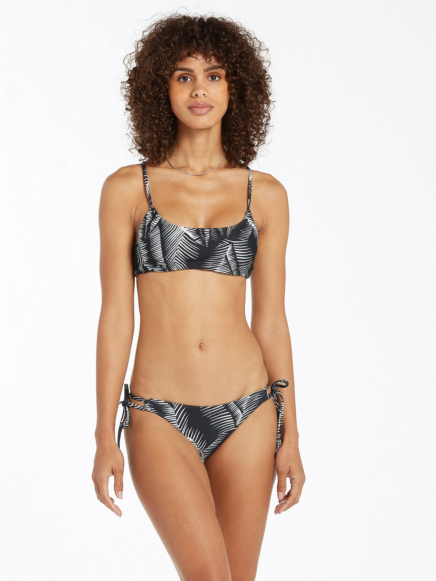 Haut de maillot Stay Or Leaf Scoop - BLACK