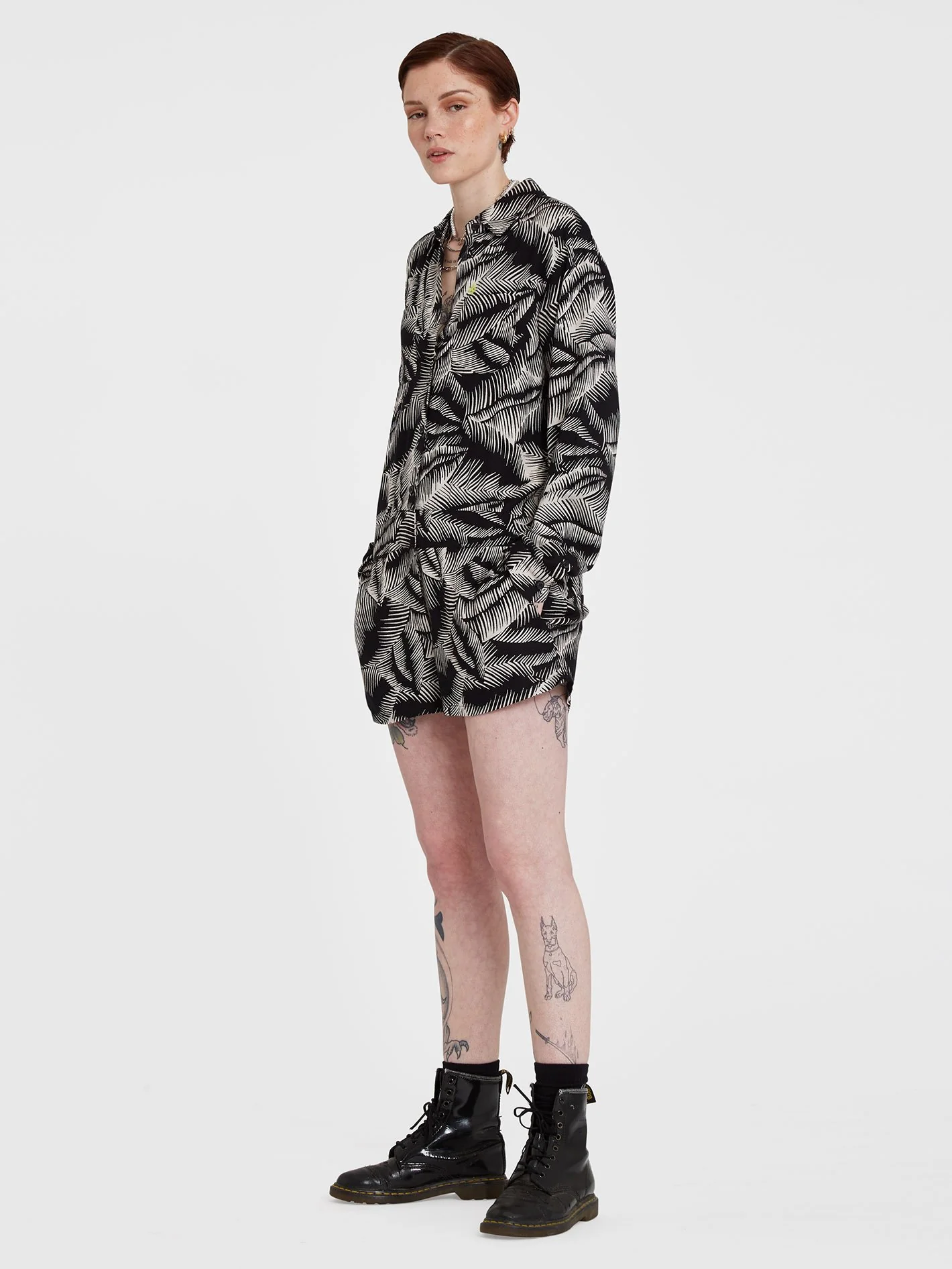 Combishort Stay Palm - BLACK WHITE - Image 3
